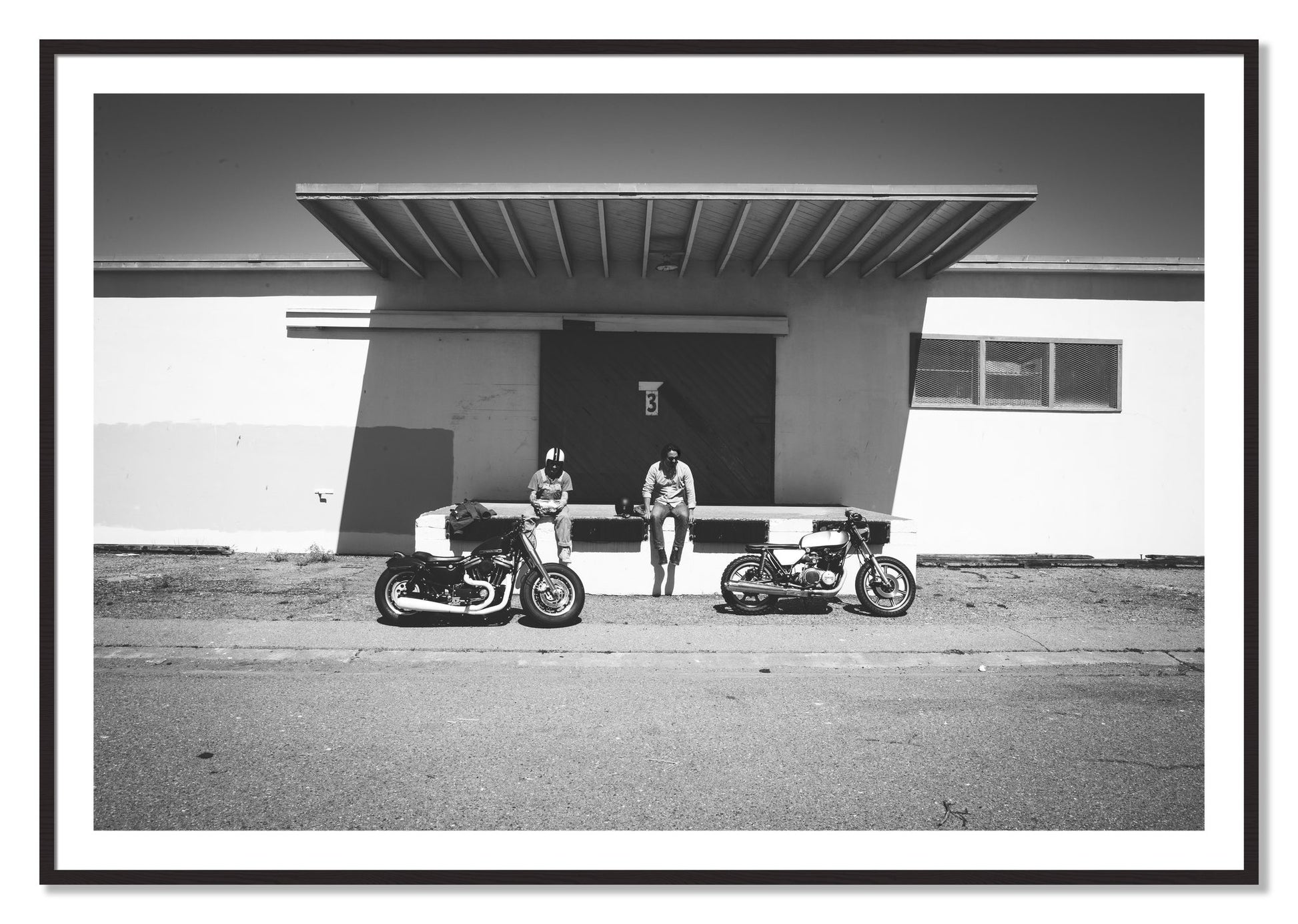 Framed photograph of Treasure Island Riding by Dylan Ozanich, Black Walnut frame, Borders