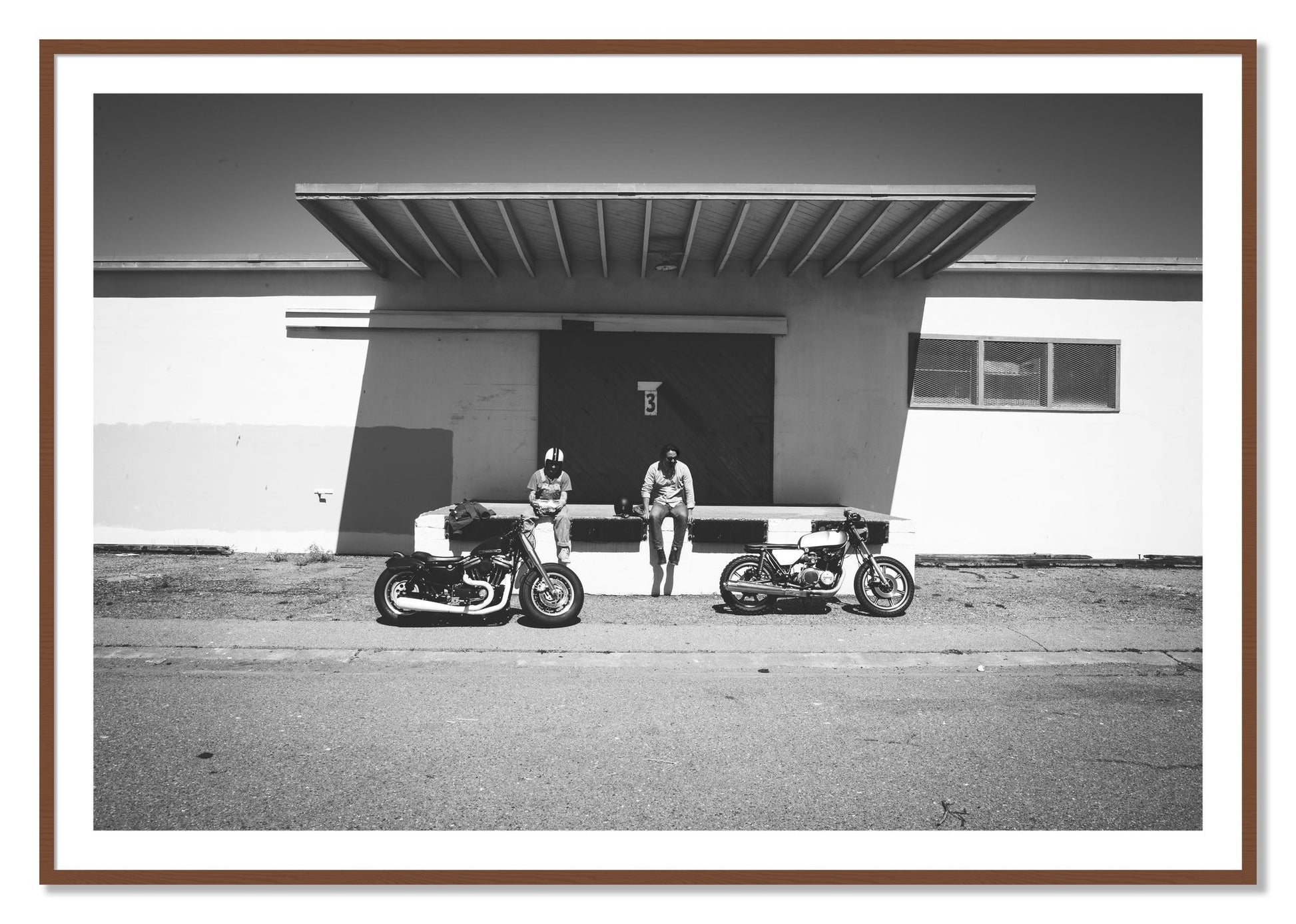 Framed photograph of Treasure Island Riding by Dylan Ozanich, Walnut frame, Borders