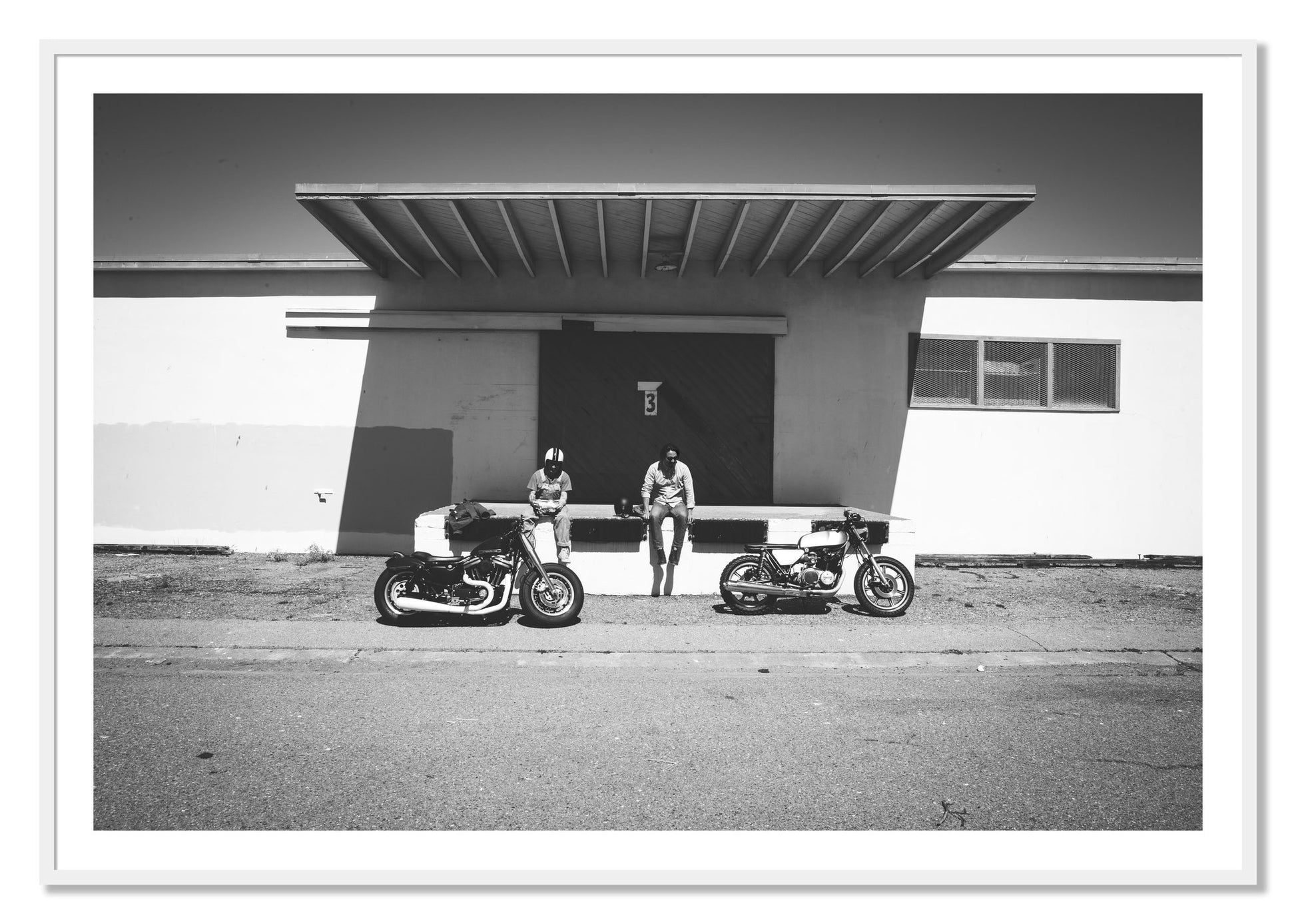 Framed photograph of Treasure Island Riding by Dylan Ozanich, White frame, Borders