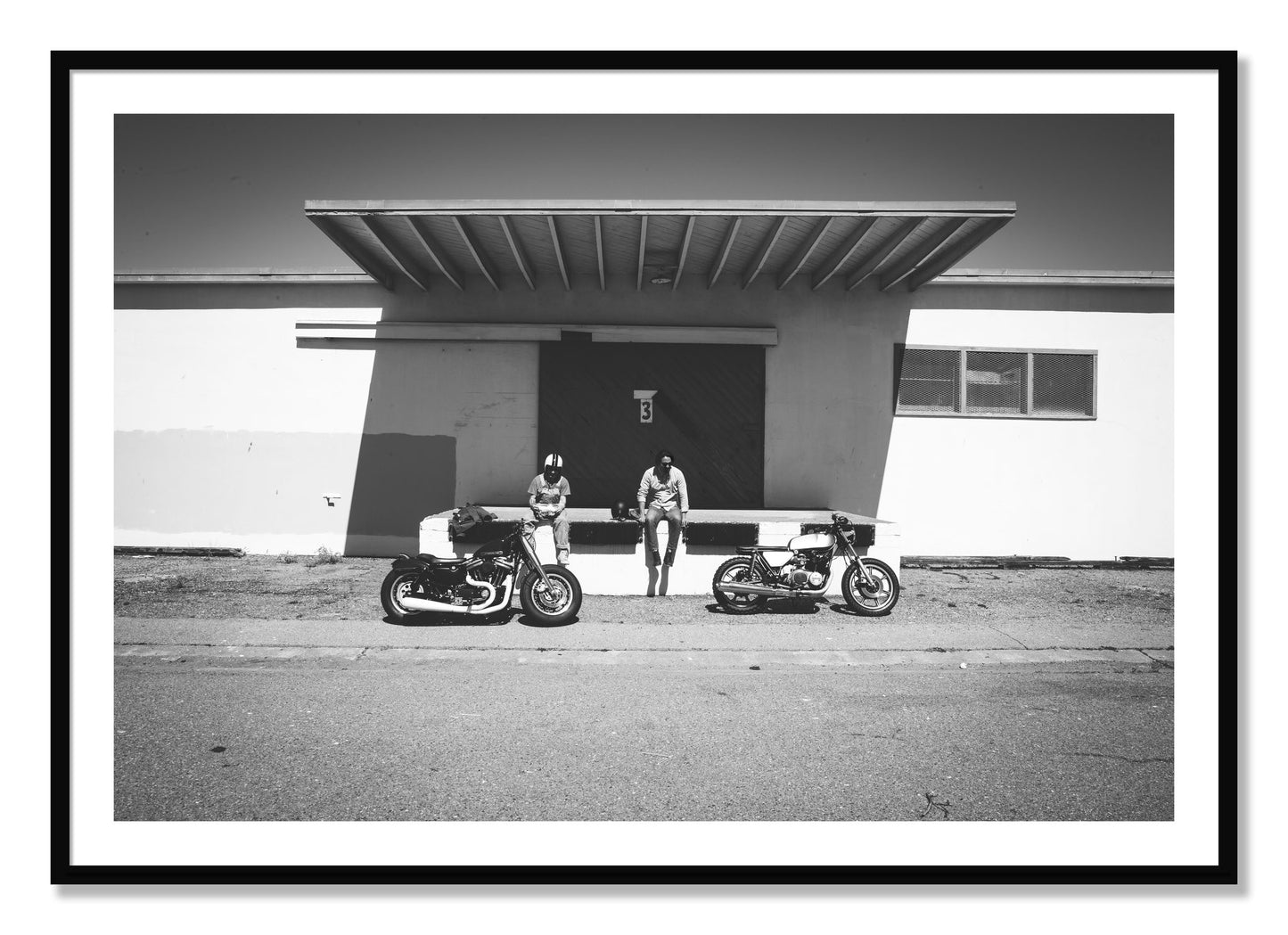 Framed photograph of Treasure Island Riding by Dylan Ozanich, Black frame, Borders