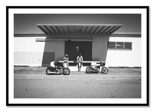 Framed photograph of Treasure Island Riding by Dylan Ozanich, Black frame, Borders