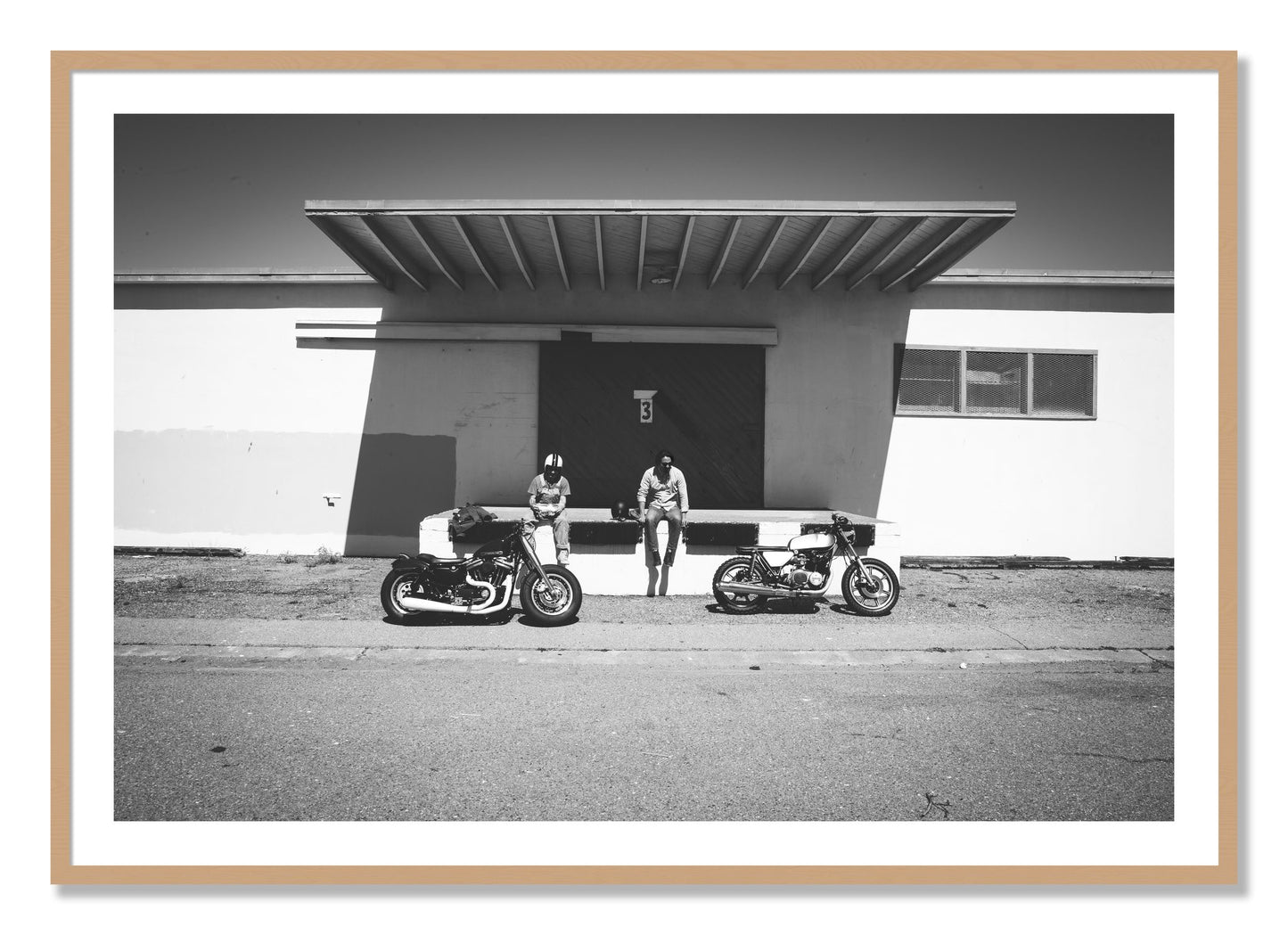 Framed photograph of Treasure Island Riding by Dylan Ozanich, Oak frame, Borders