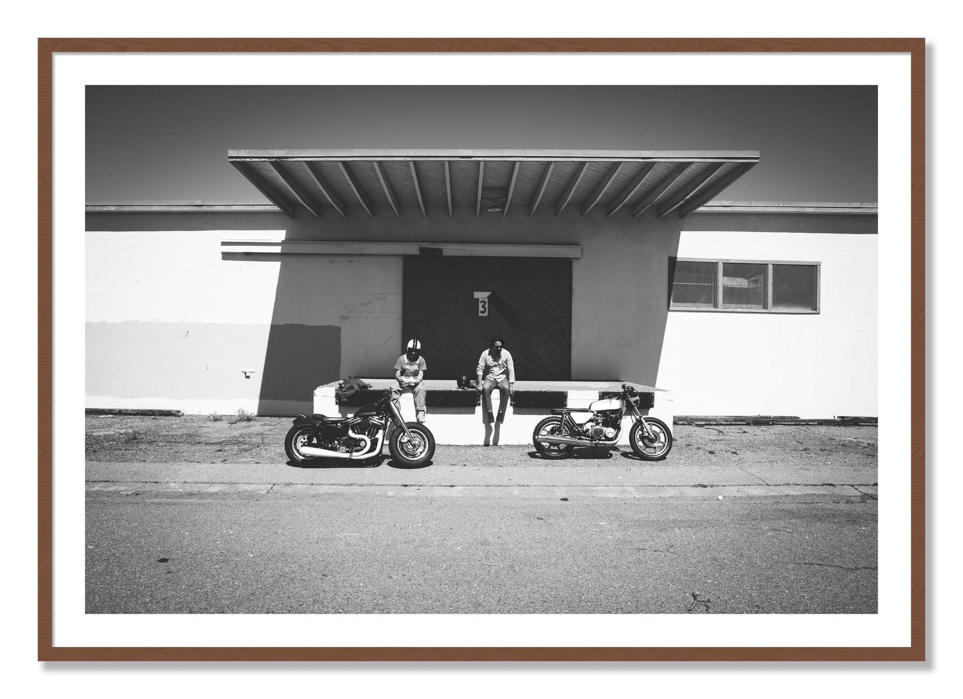 Framed photograph of Treasure Island Riding by Dylan Ozanich, Walnut frame, Borders