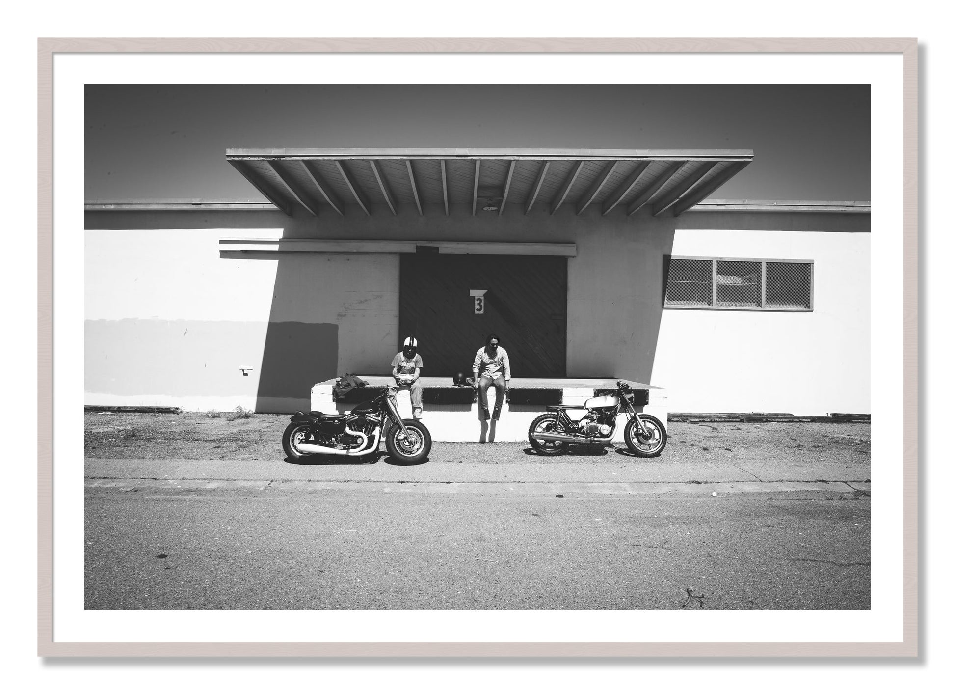Framed photograph of Treasure Island Riding by Dylan Ozanich, White Maple frame, Borders