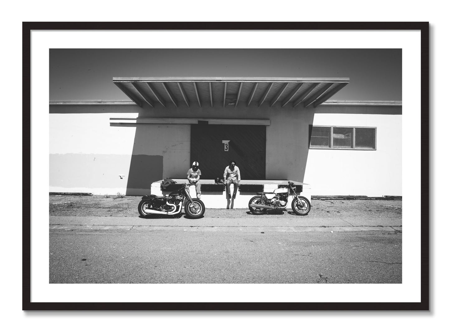 Framed photograph of Treasure Island Riding by Dylan Ozanich, Black Walnut frame, Borders