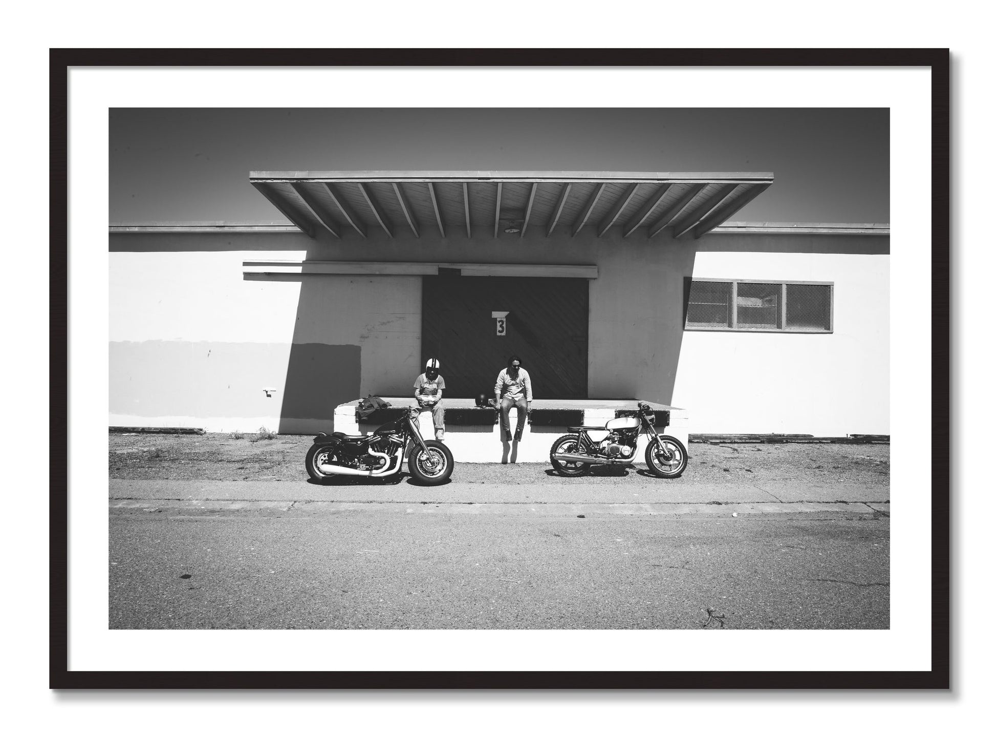 Framed photograph of Treasure Island Riding by Dylan Ozanich, Black Walnut frame, Borders