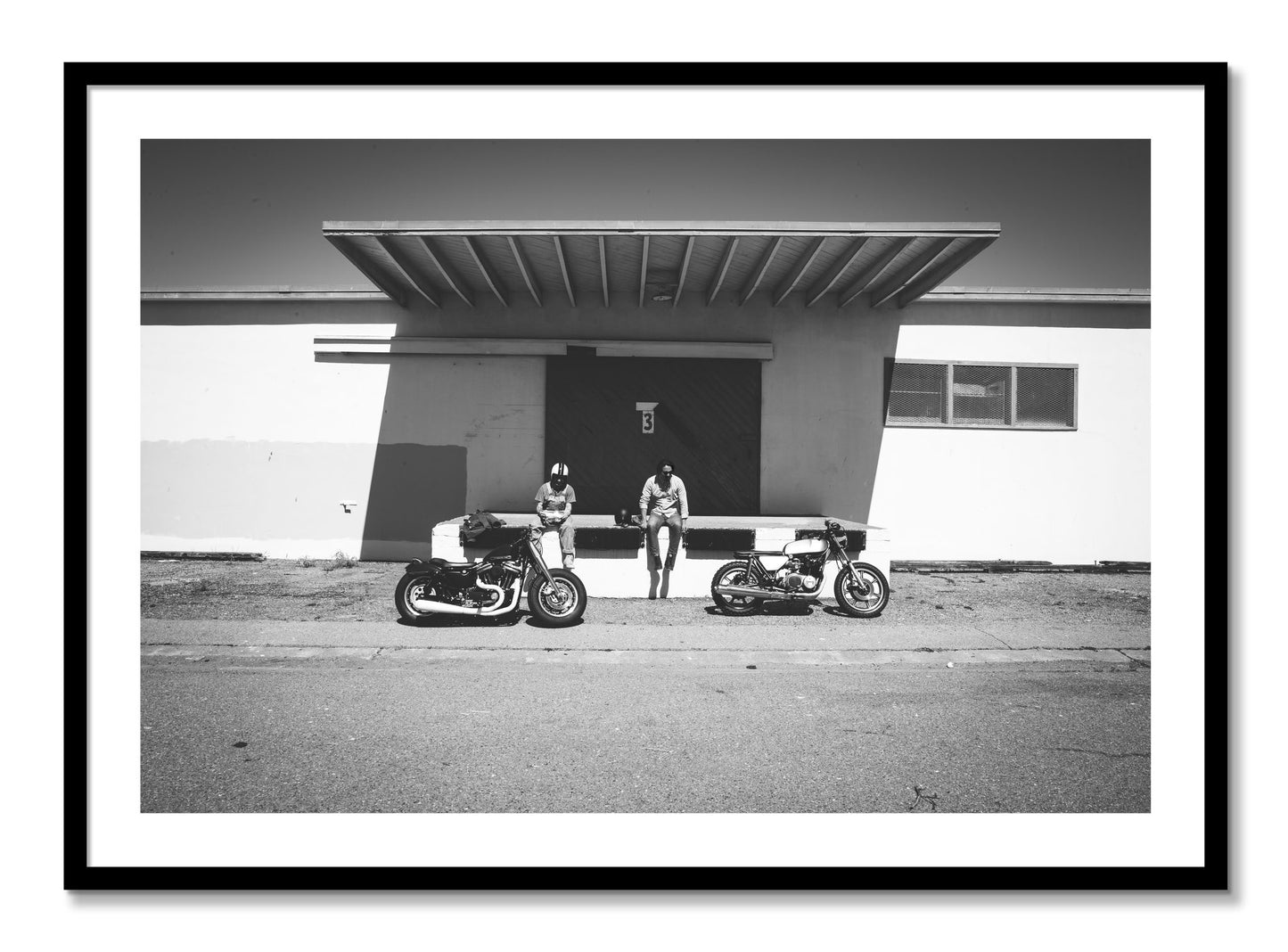 Framed photograph of Treasure Island Riding by Dylan Ozanich, Black frame, Borders