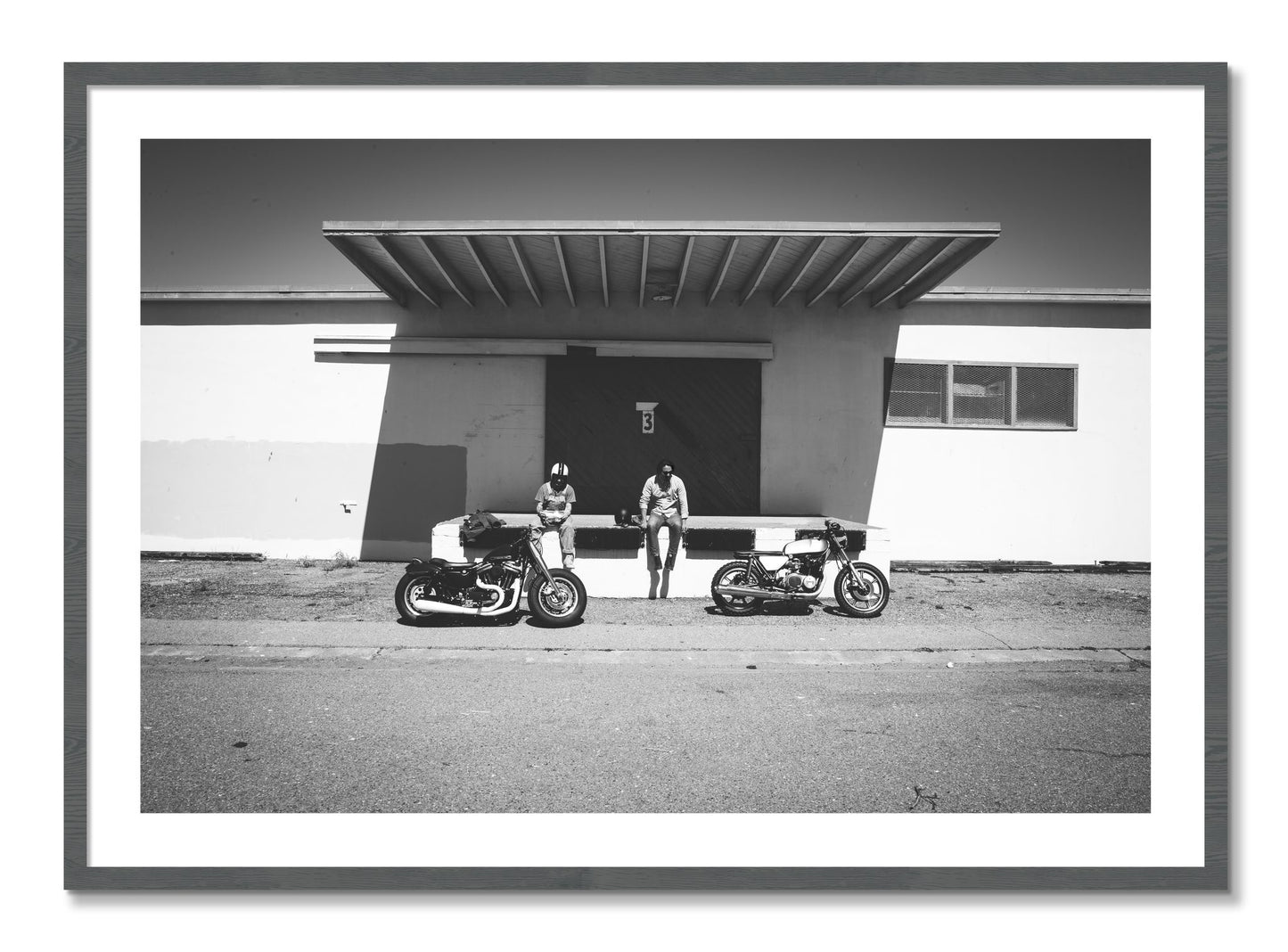 Framed photograph of Treasure Island Riding by Dylan Ozanich, Grey frame, Borders