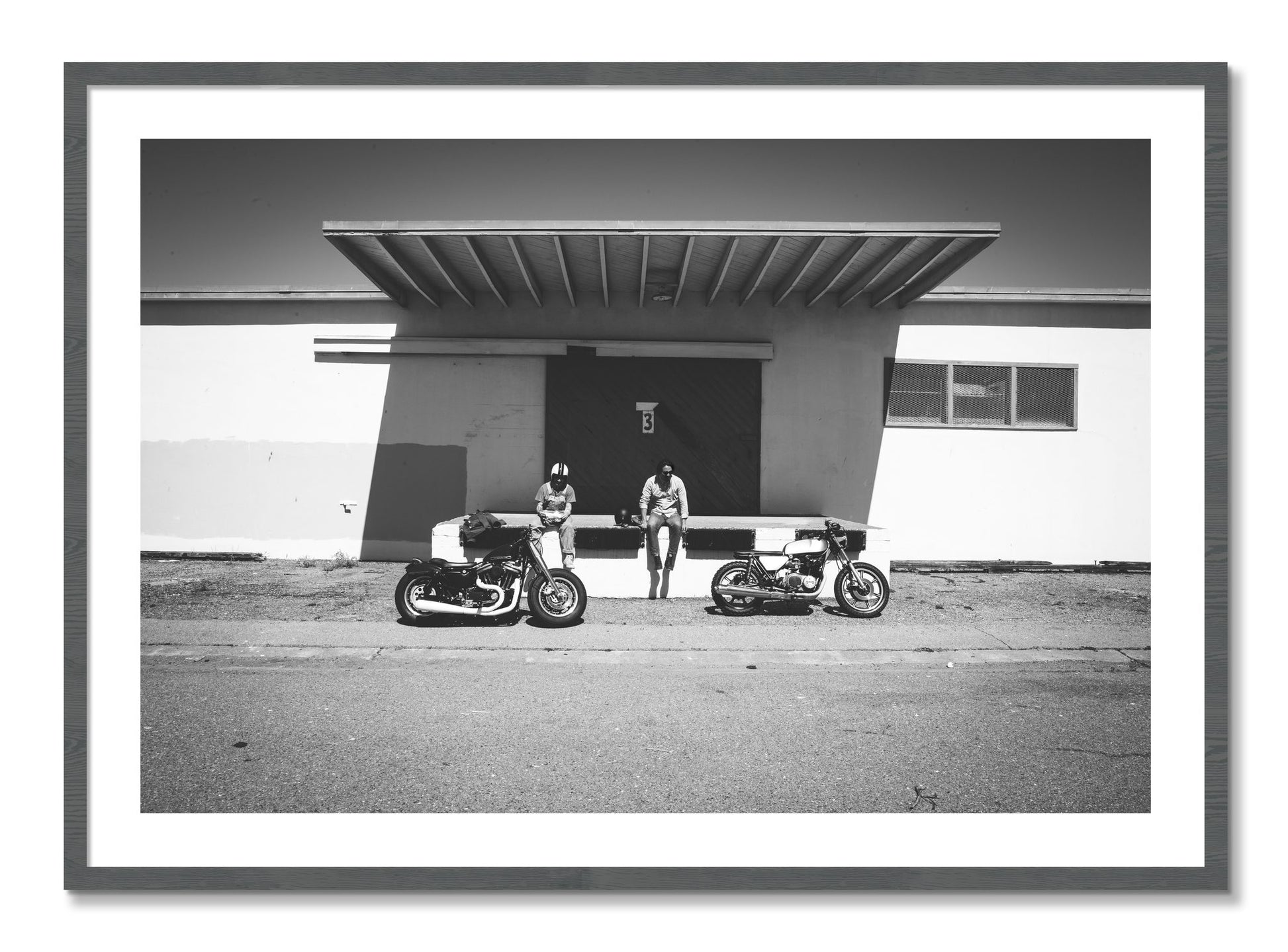 Framed photograph of Treasure Island Riding by Dylan Ozanich, Grey frame, Borders