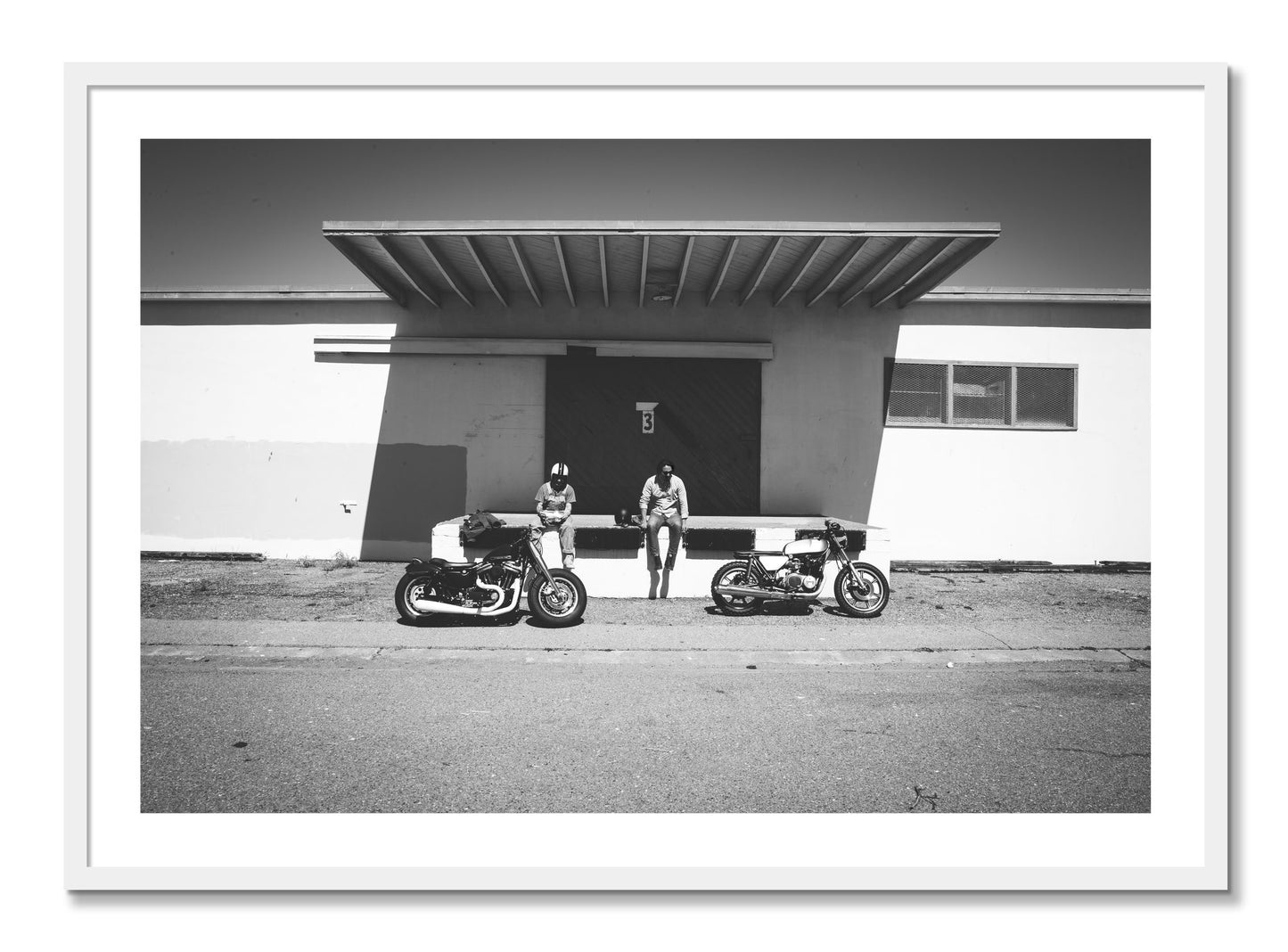 Framed photograph of Treasure Island Riding by Dylan Ozanich, White frame, Borders