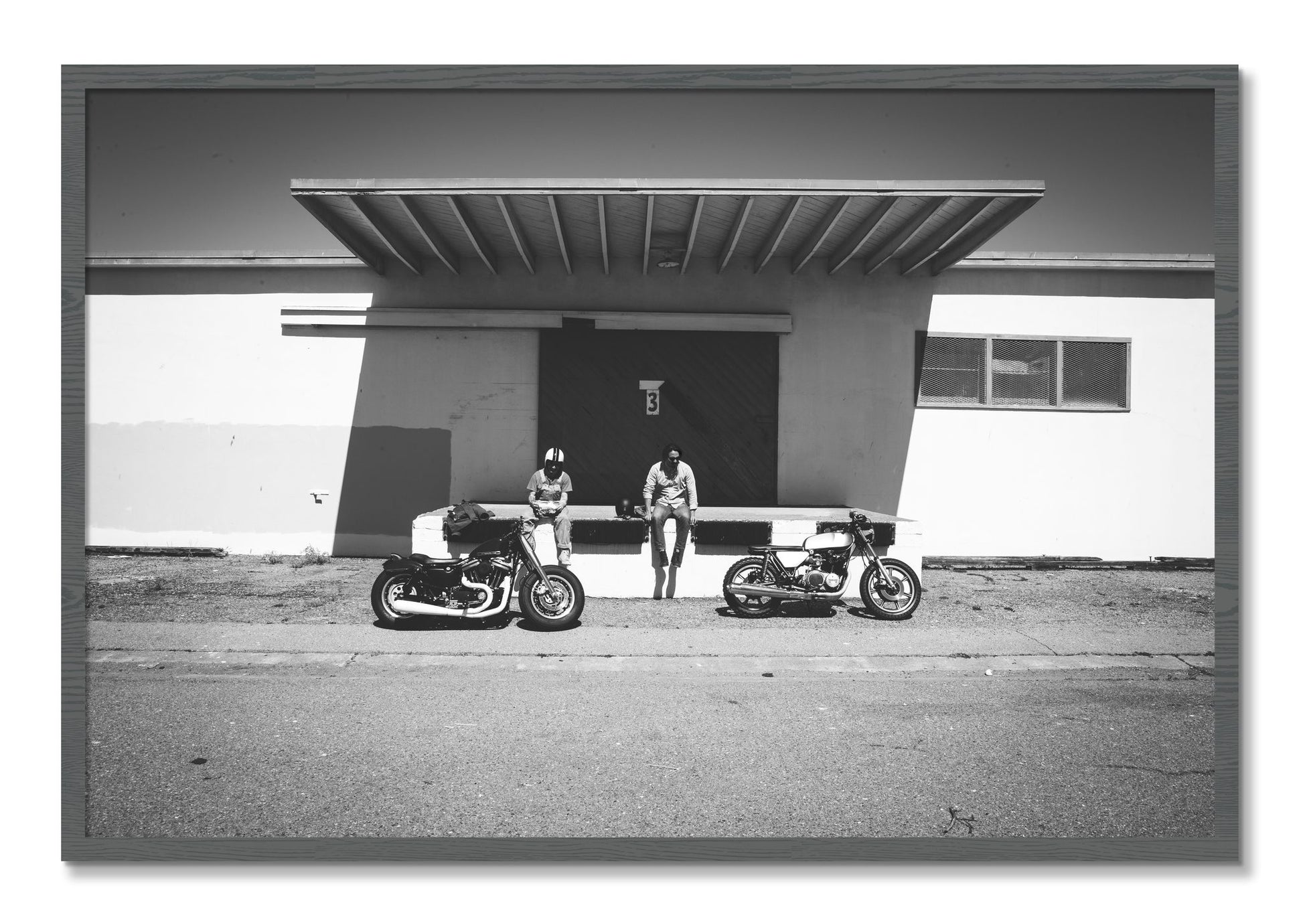 Framed photograph of Treasure Island Riding by Dylan Ozanich, Grey frame, Full Bleed