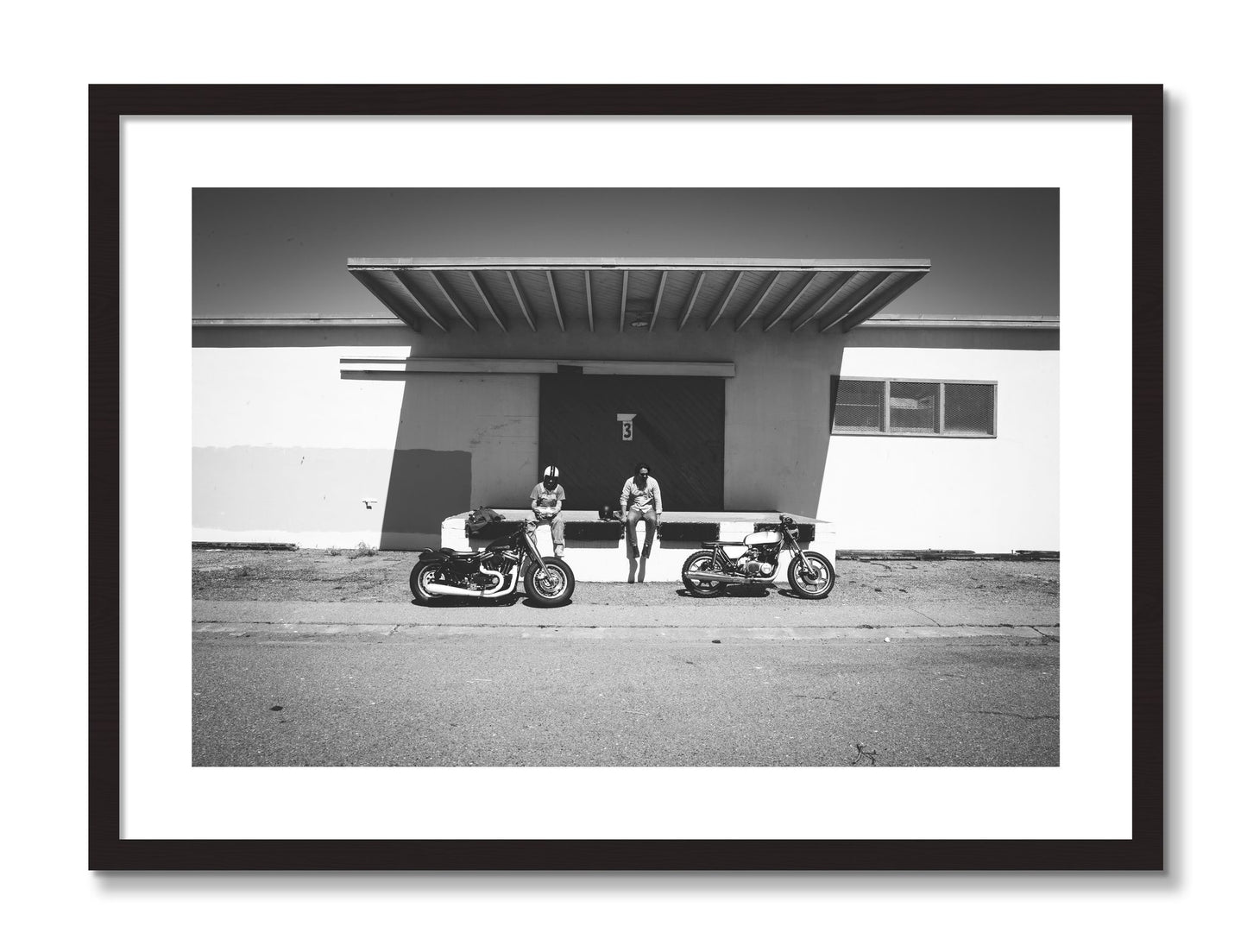 Framed photograph of Treasure Island Riding by Dylan Ozanich, Black Walnut frame, Borders