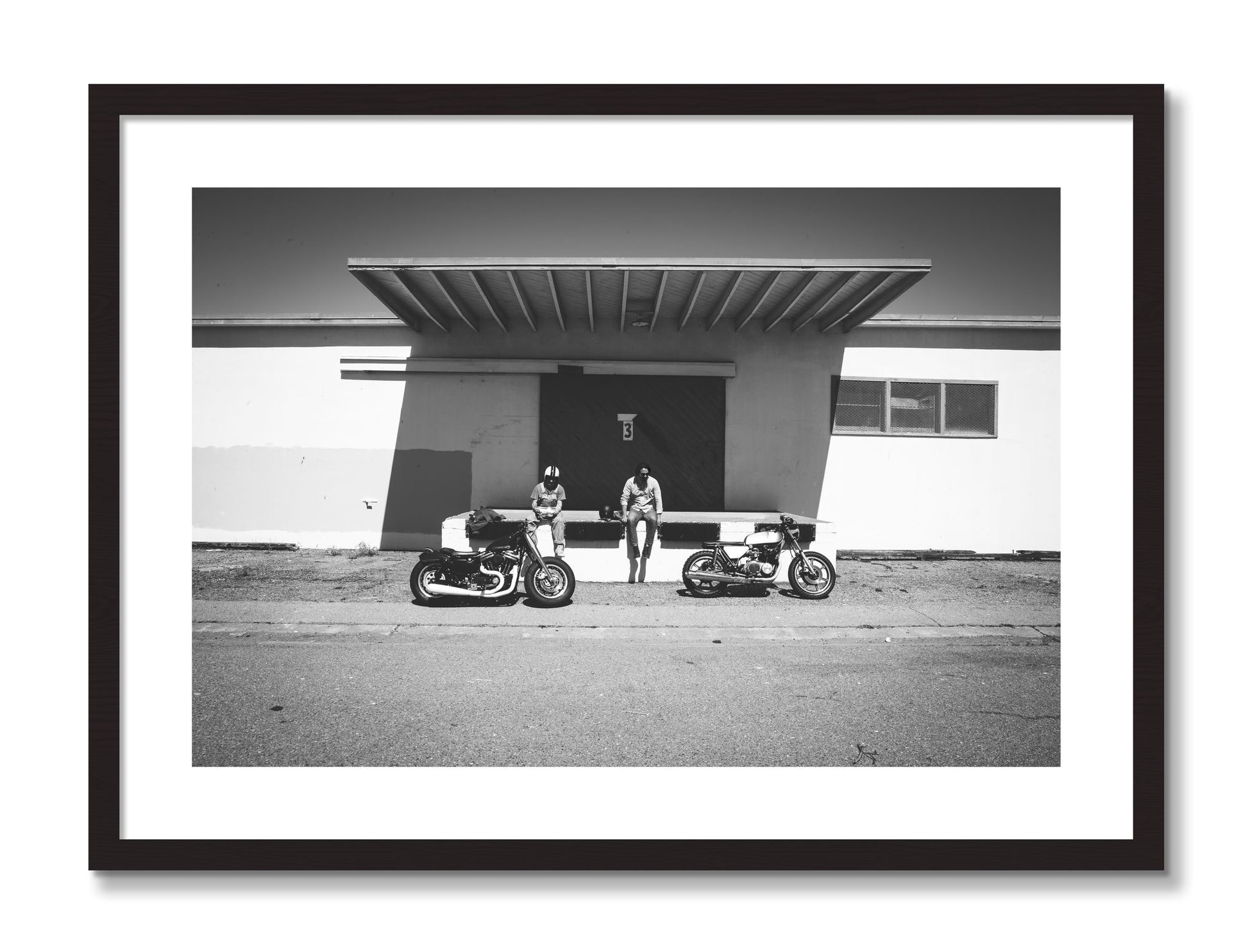 Framed photograph of Treasure Island Riding by Dylan Ozanich, Black Walnut frame, Borders