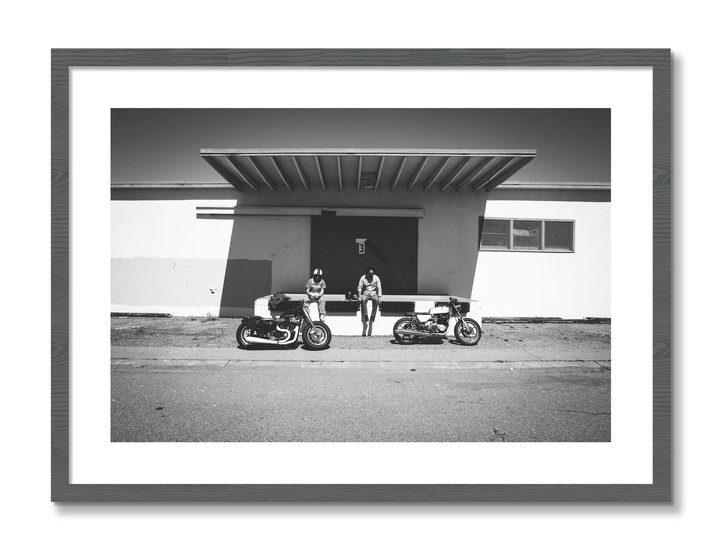 Framed photograph of Treasure Island Riding by Dylan Ozanich, Grey frame, Borders