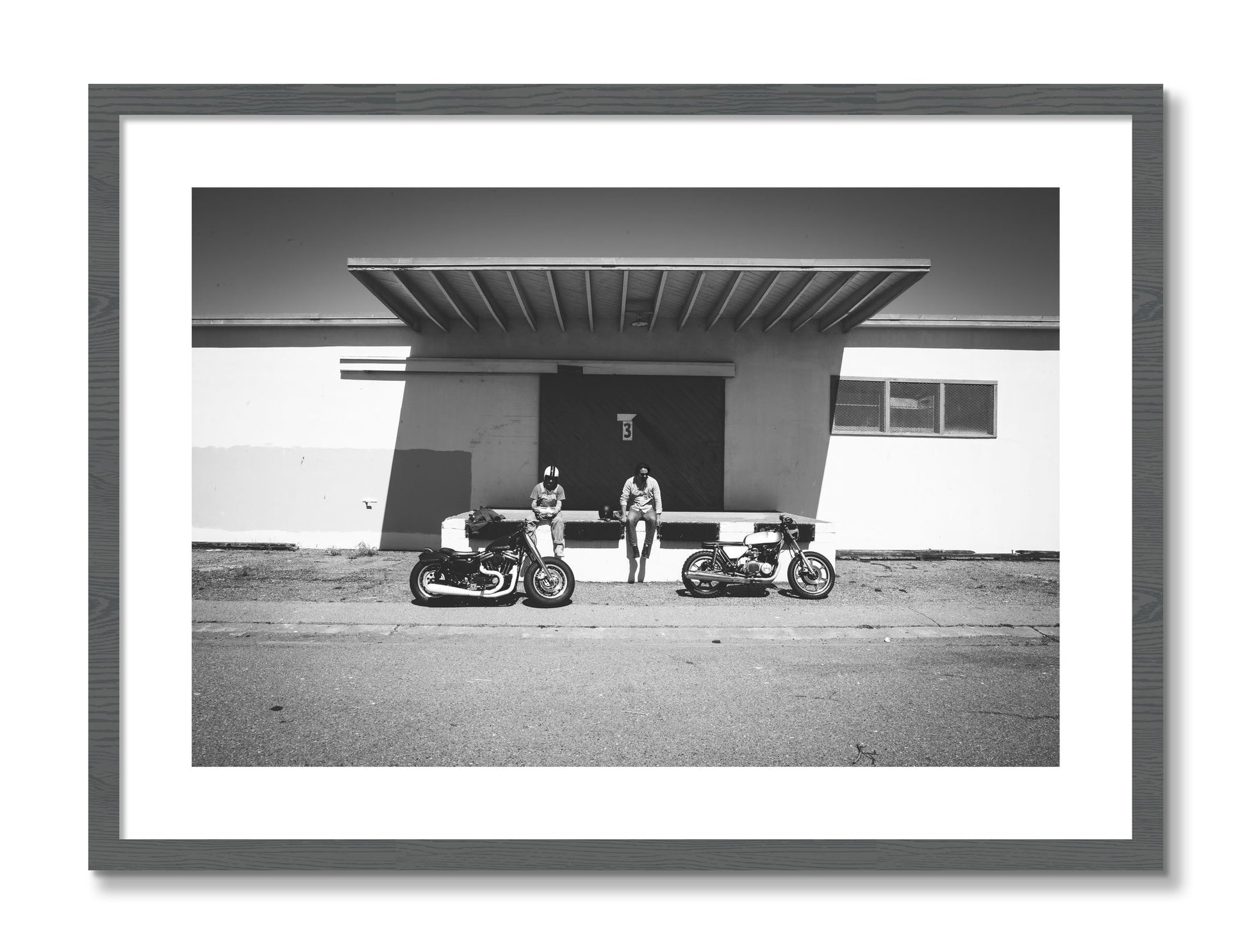 Framed photograph of Treasure Island Riding by Dylan Ozanich, Grey frame, Borders