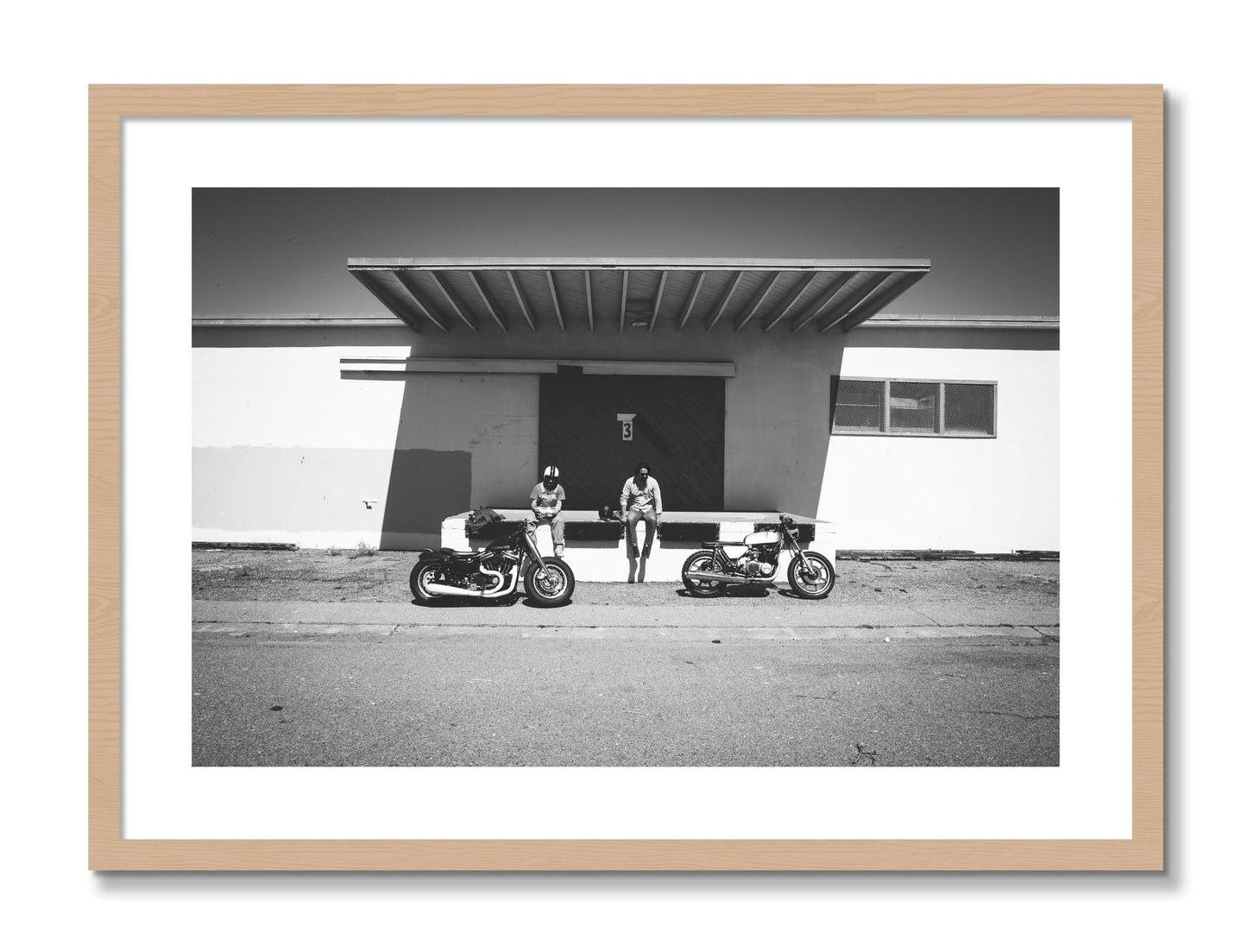 Framed photograph of Treasure Island Riding by Dylan Ozanich, Oak frame, Borders