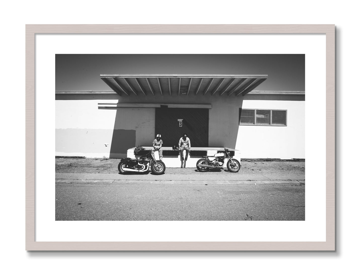 Framed photograph of Treasure Island Riding by Dylan Ozanich, White Maple frame, Borders