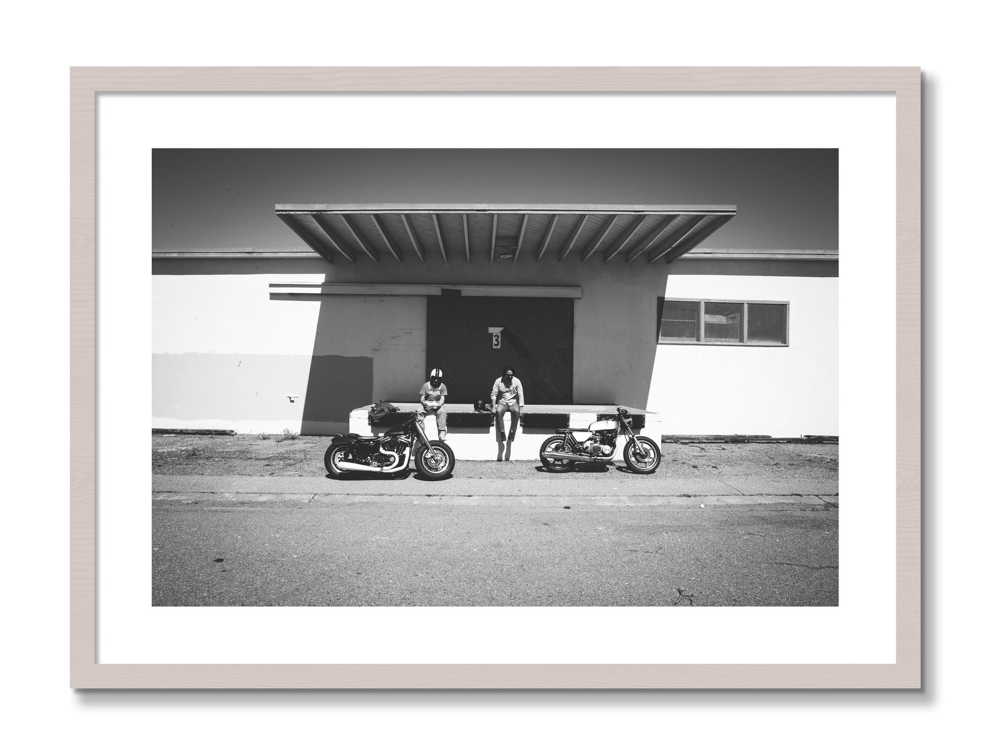 Framed photograph of Treasure Island Riding by Dylan Ozanich, White Maple frame, Borders