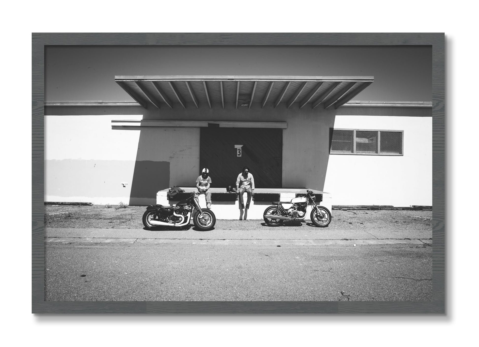 Framed photograph of Treasure Island Riding by Dylan Ozanich, Grey frame, Full Bleed