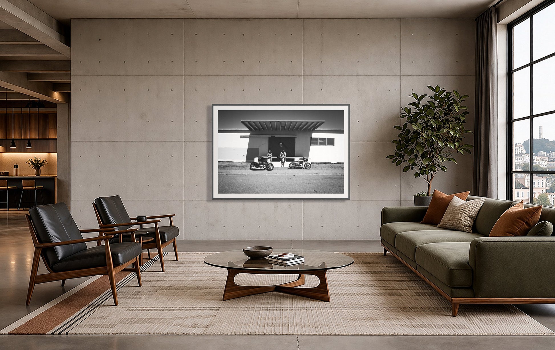 Framed photograph of Treasure Island Riding by Dylan Ozanich displayed on a wall