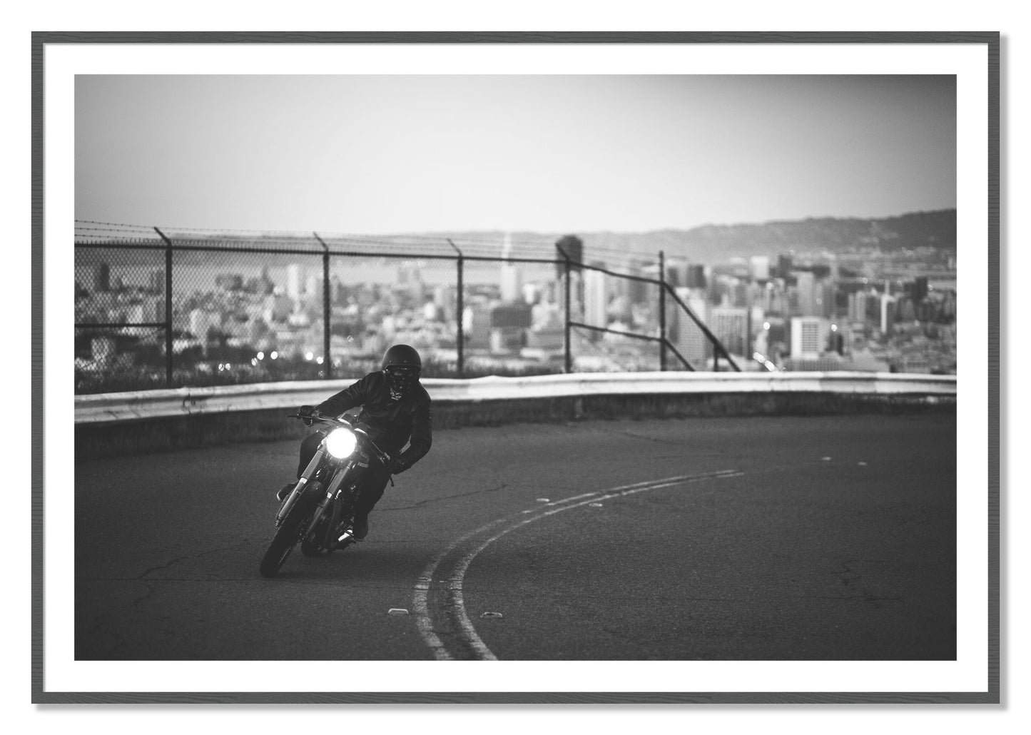 Framed photograph of Twin Peaks by Dylan Ozanich, Grey frame, Borders