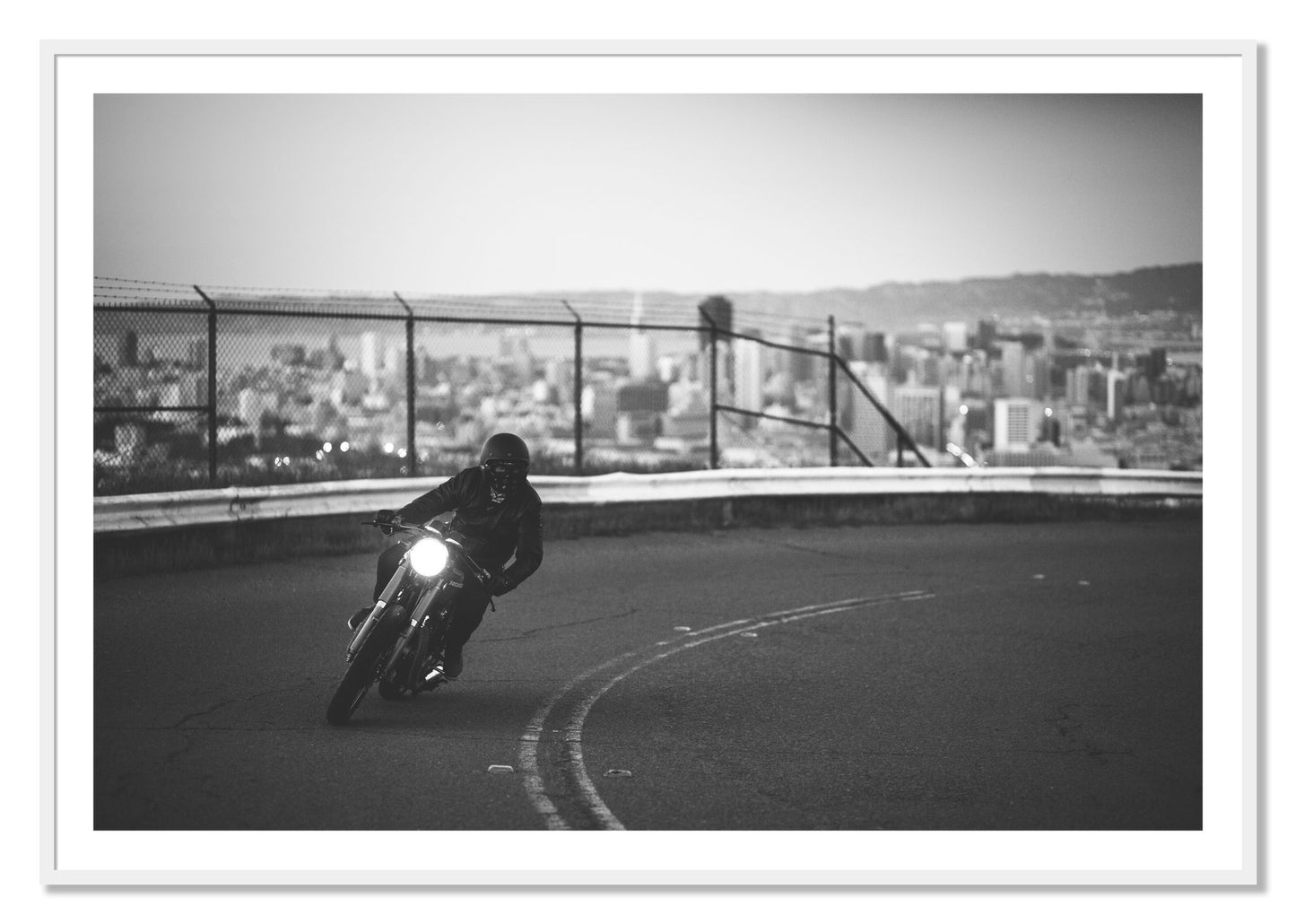 Framed photograph of Twin Peaks by Dylan Ozanich, White frame, Borders
