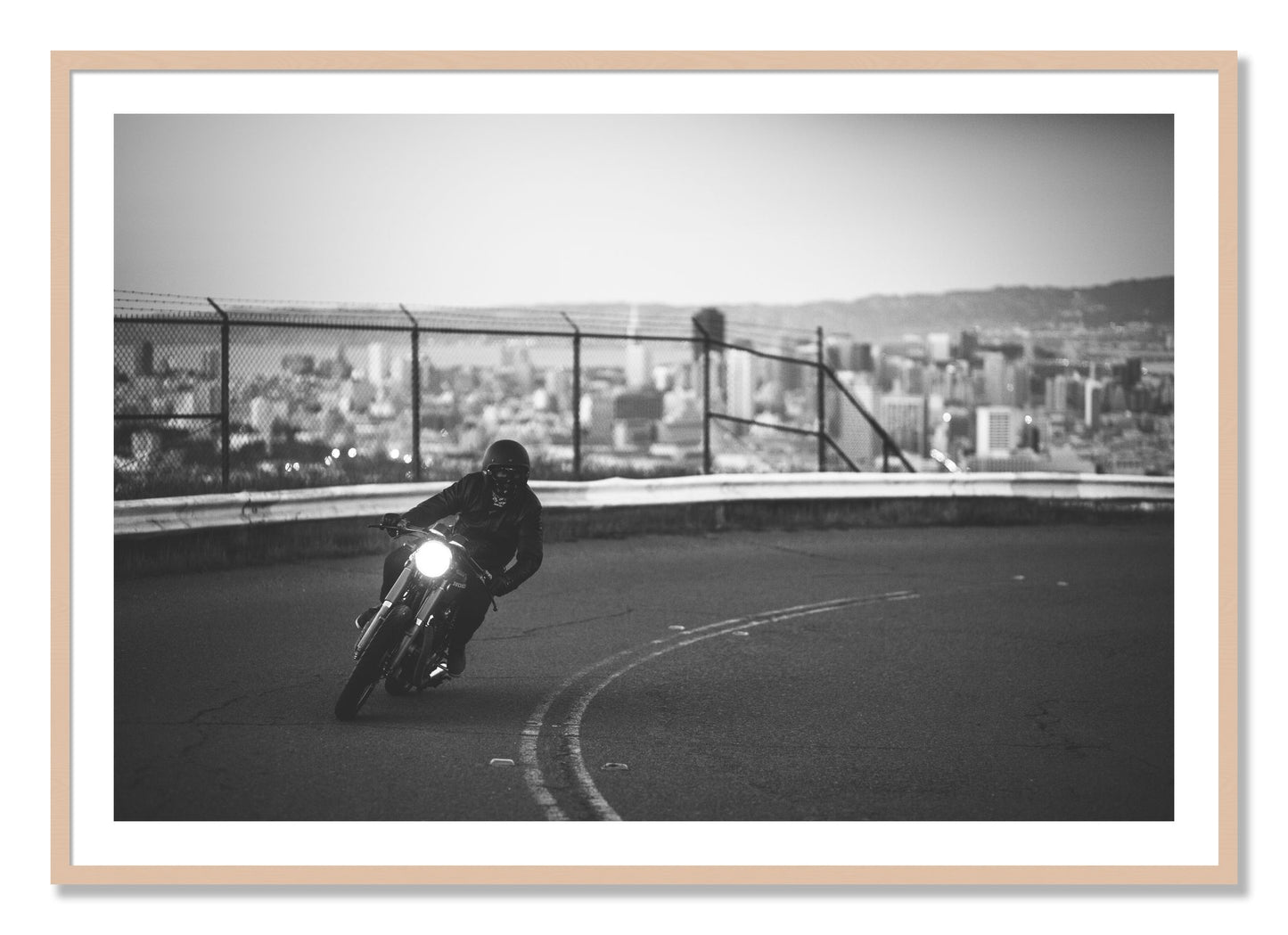 Framed photograph of Twin Peaks by Dylan Ozanich, Maple frame, Borders