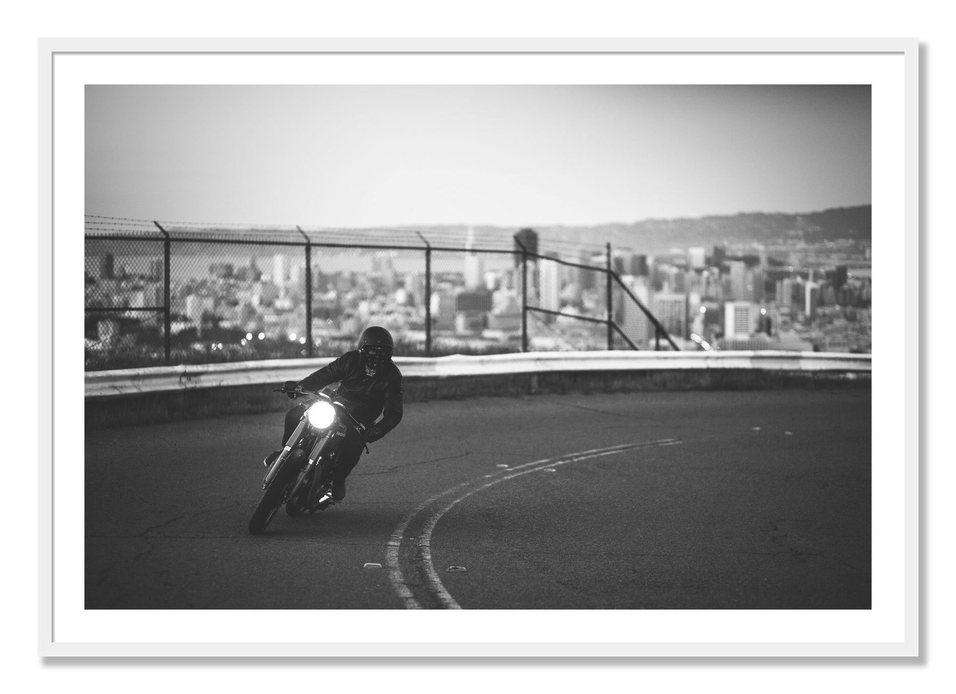 Framed photograph of Twin Peaks by Dylan Ozanich, White frame, Borders