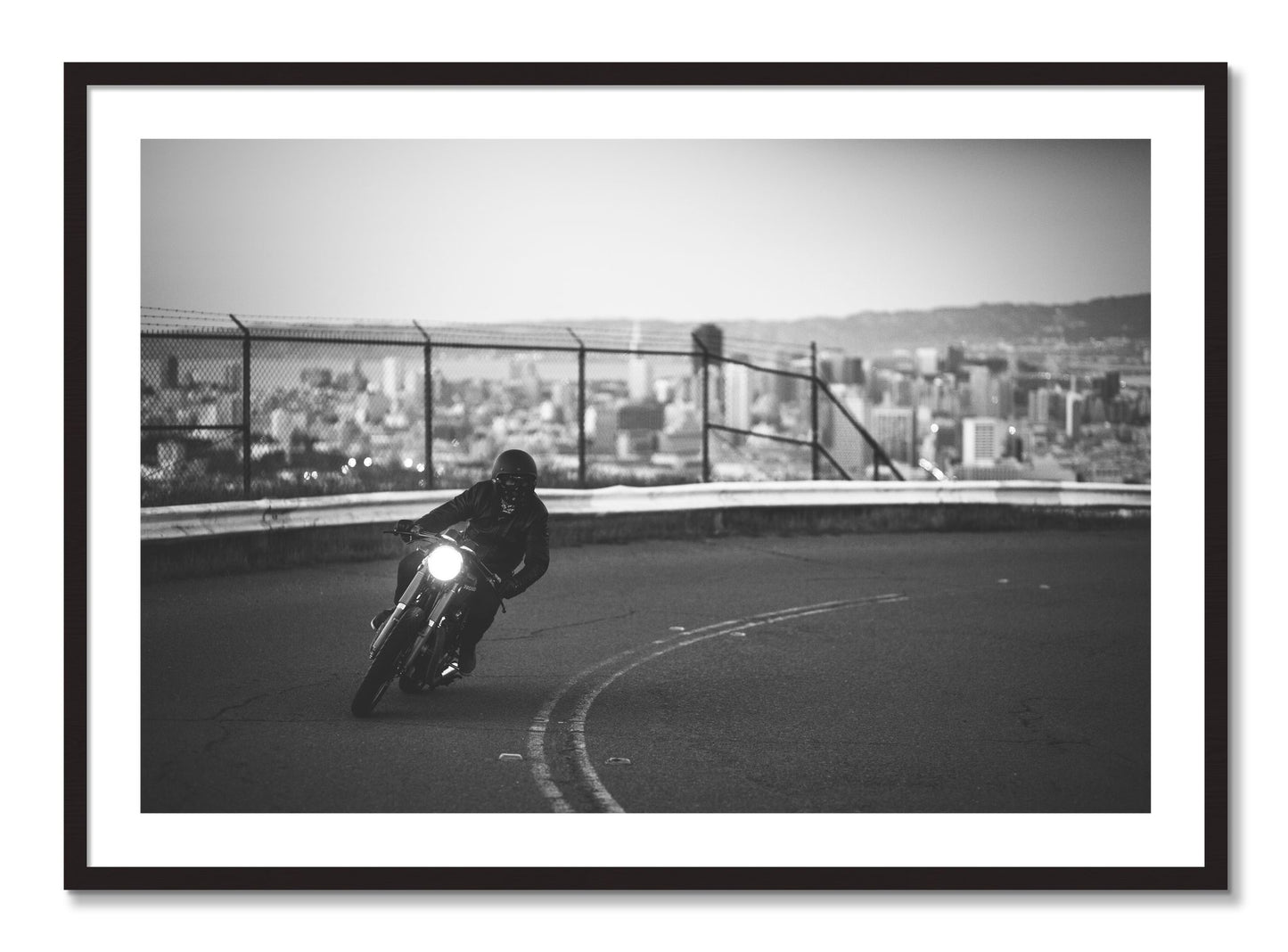 Framed photograph of Twin Peaks by Dylan Ozanich, Black Walnut frame, Borders