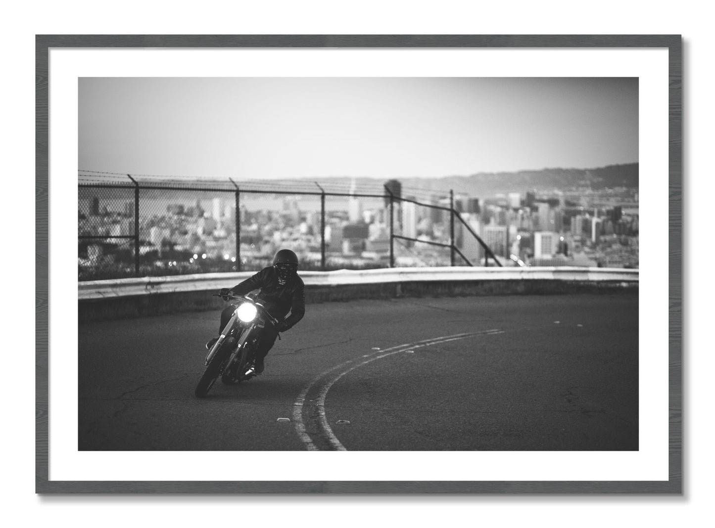 Framed photograph of Twin Peaks by Dylan Ozanich, Grey frame, Borders