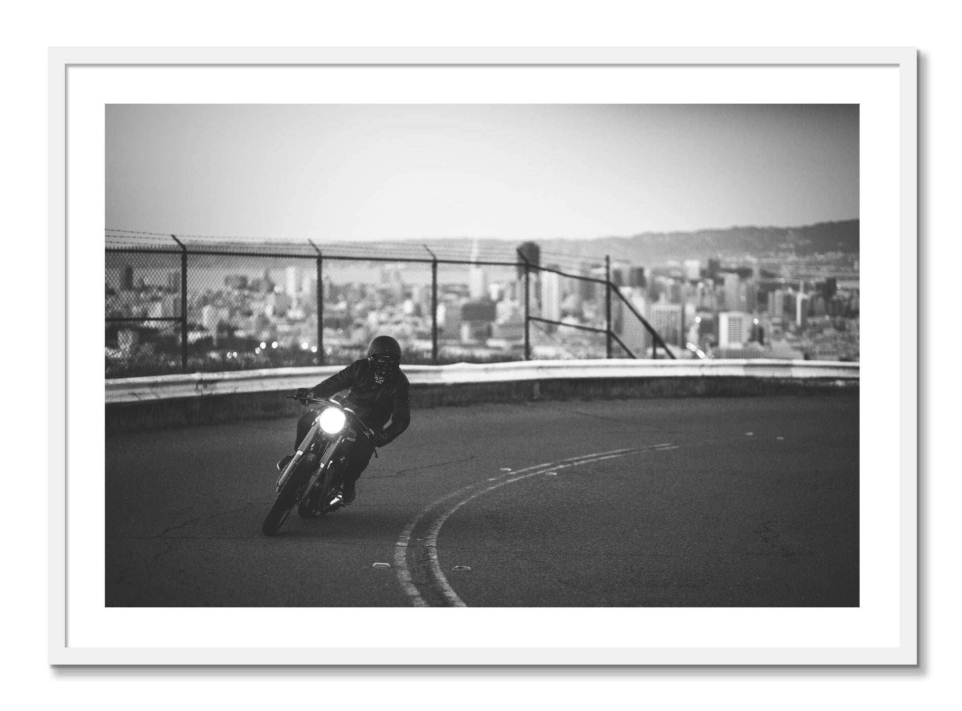 Framed photograph of Twin Peaks by Dylan Ozanich, White frame, Borders