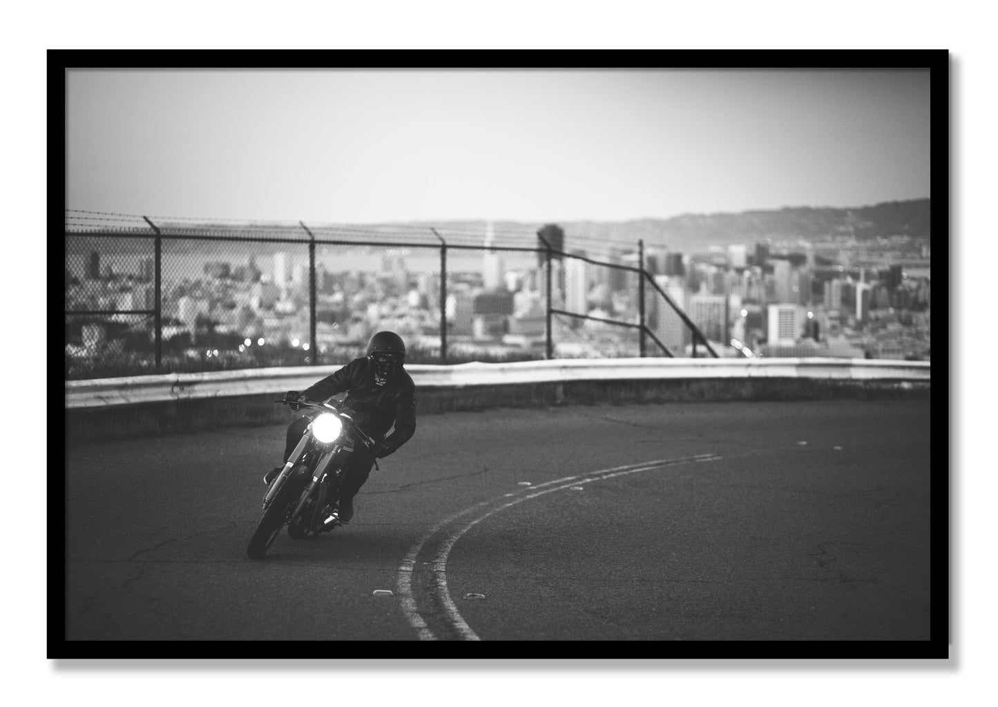 Framed photograph of Twin Peaks by Dylan Ozanich, Black frame, Full Bleed