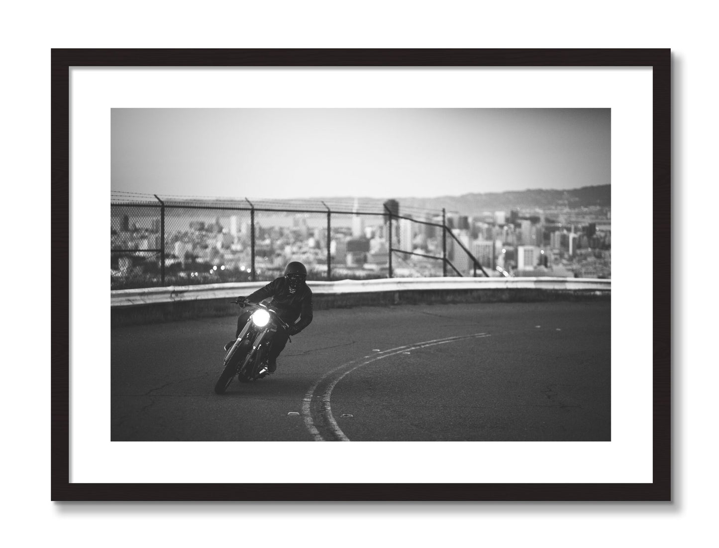 Framed photograph of Twin Peaks by Dylan Ozanich, Black Walnut frame, Borders