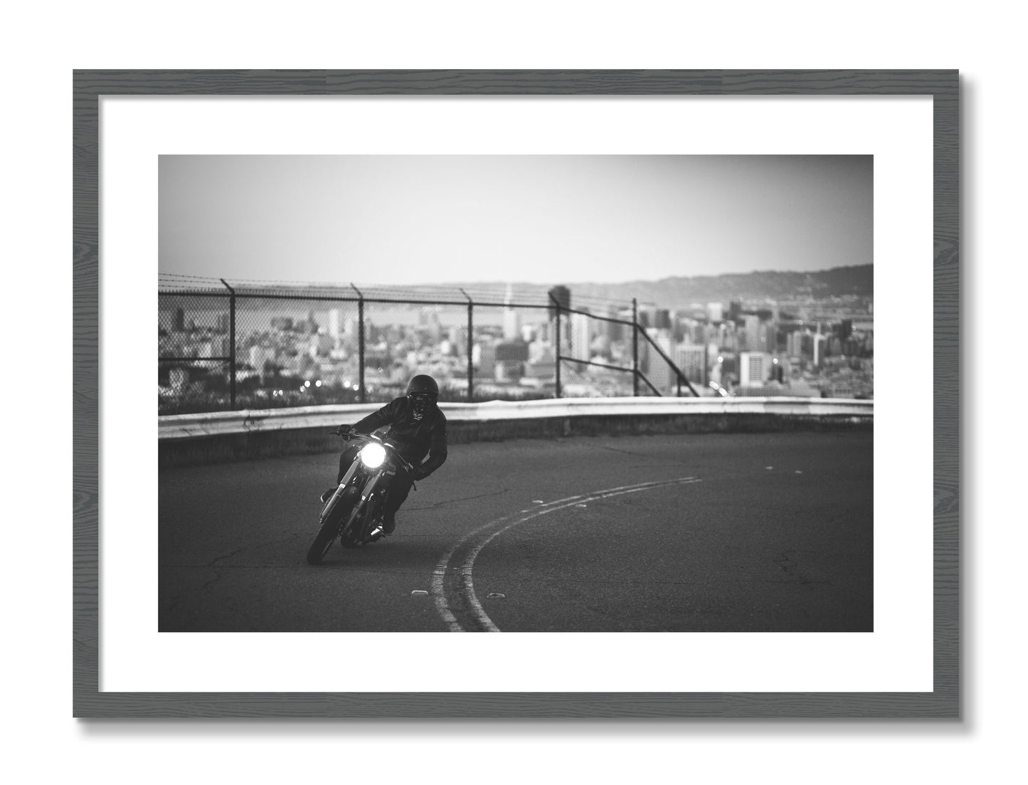Framed photograph of Twin Peaks by Dylan Ozanich, Grey frame, Borders