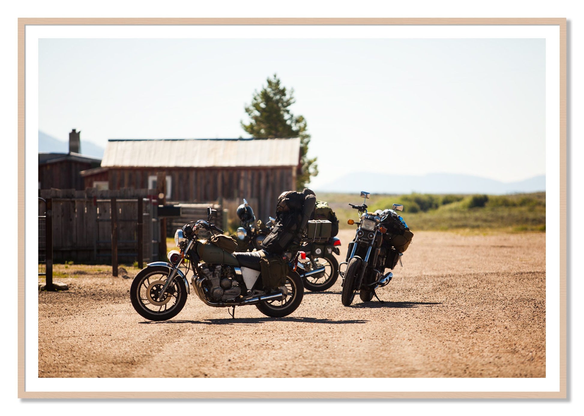 Two Gallons by Dylan Ozanich, 48×72 print with a White Border in a Maple frame