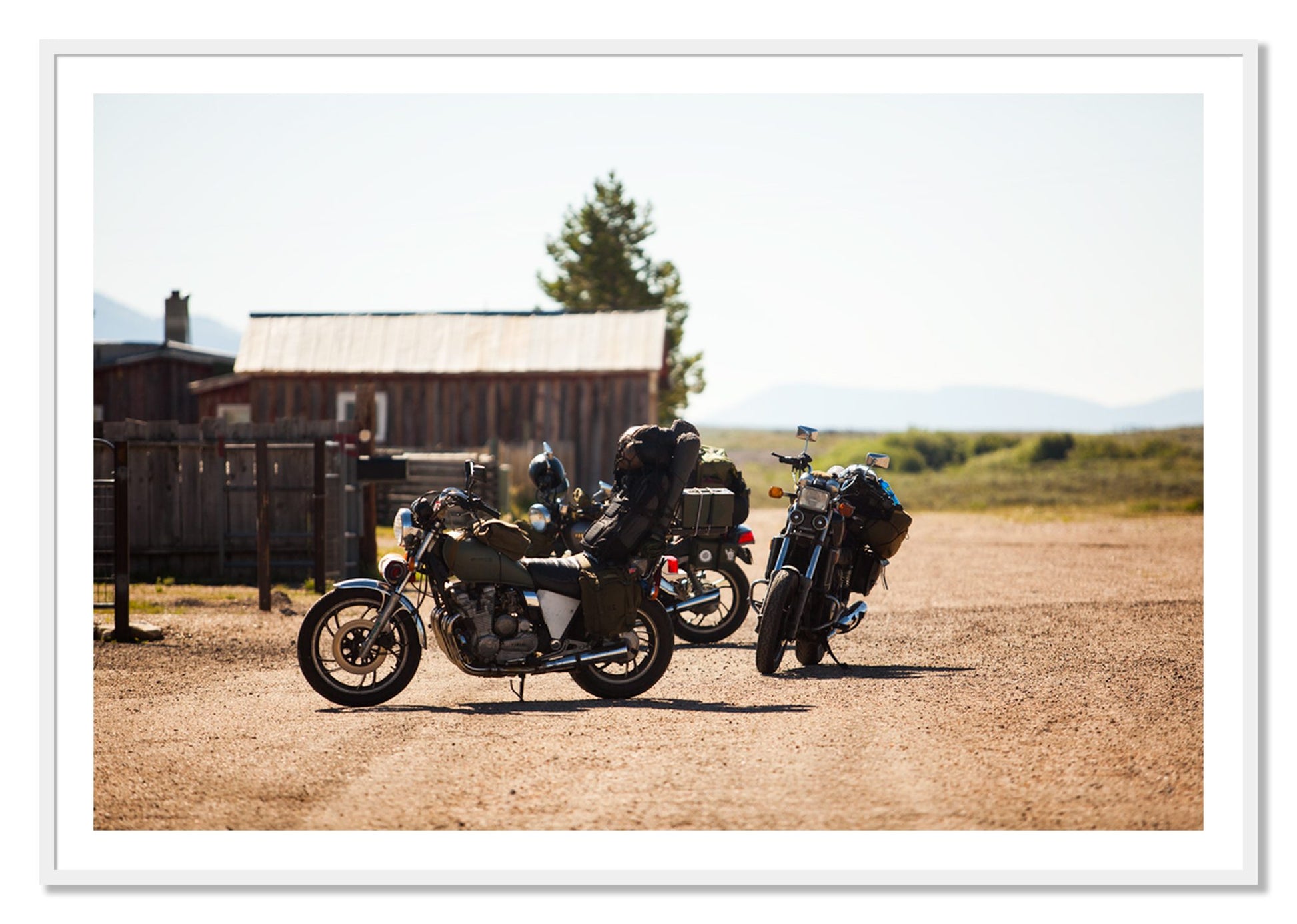 Framed photograph of Two Gallons by Dylan Ozanich, White frame, Borders