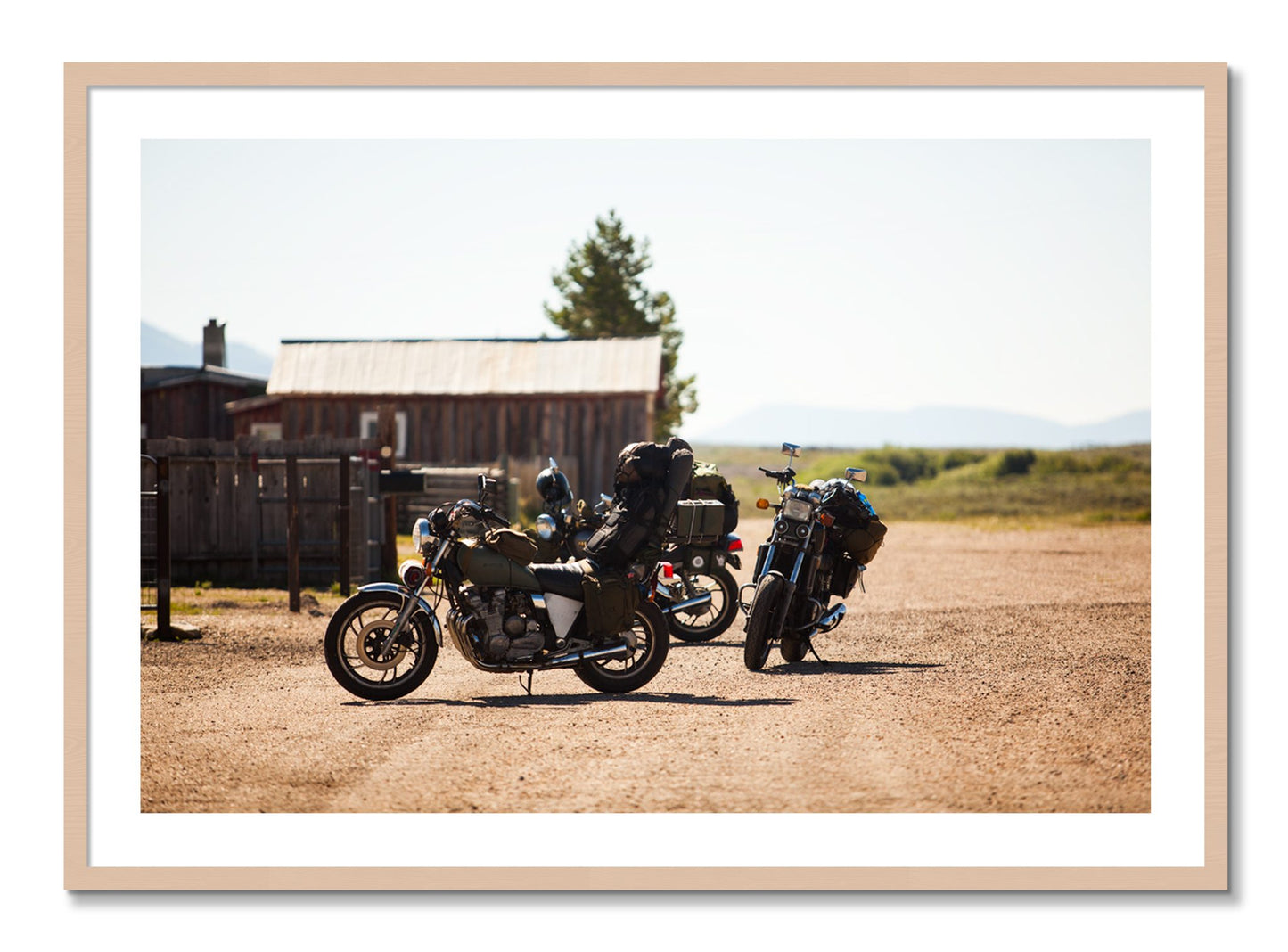 Framed photograph of Two Gallons by Dylan Ozanich, Maple frame, Borders
