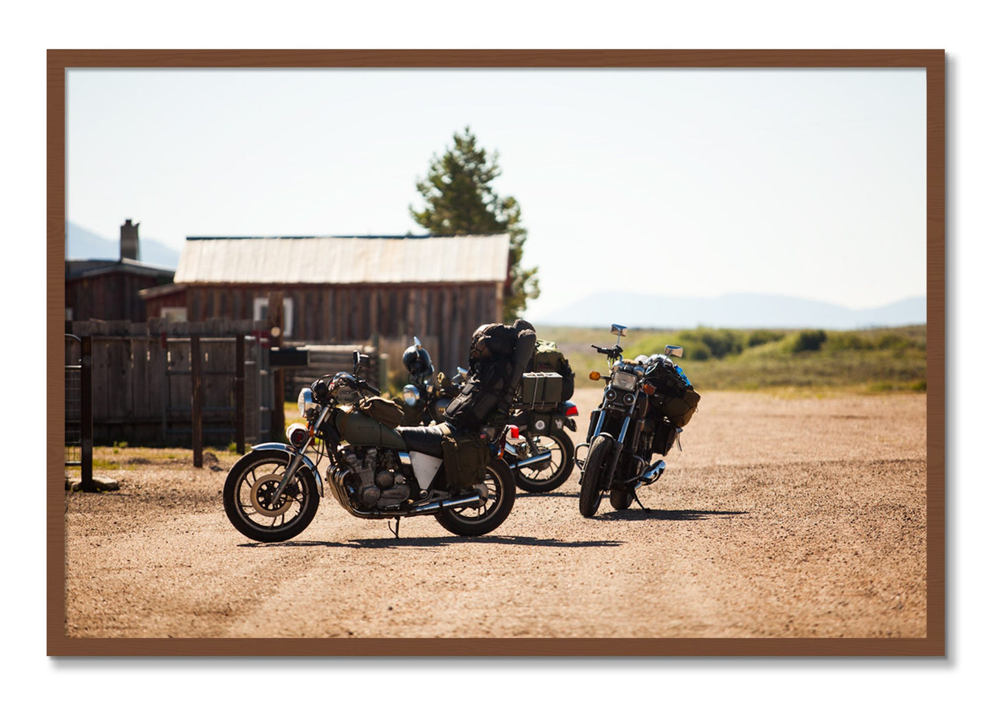 Framed photograph of Two Gallons by Dylan Ozanich, Walnut frame, Full Bleed