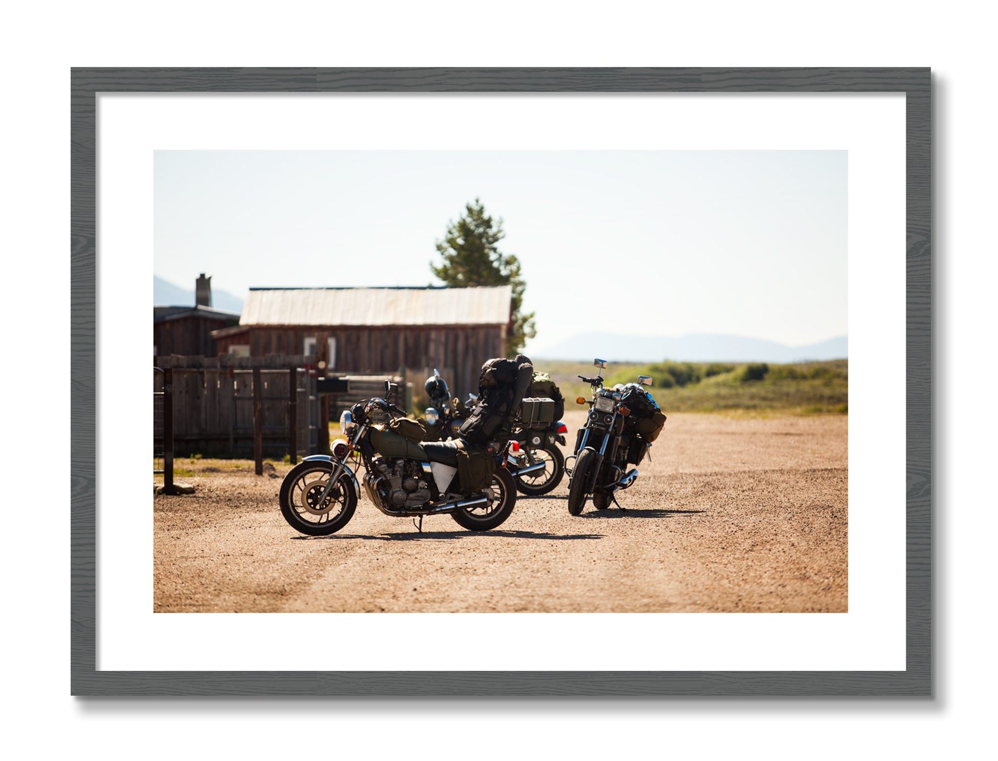 Framed photograph of Two Gallons by Dylan Ozanich, Grey frame, Borders
