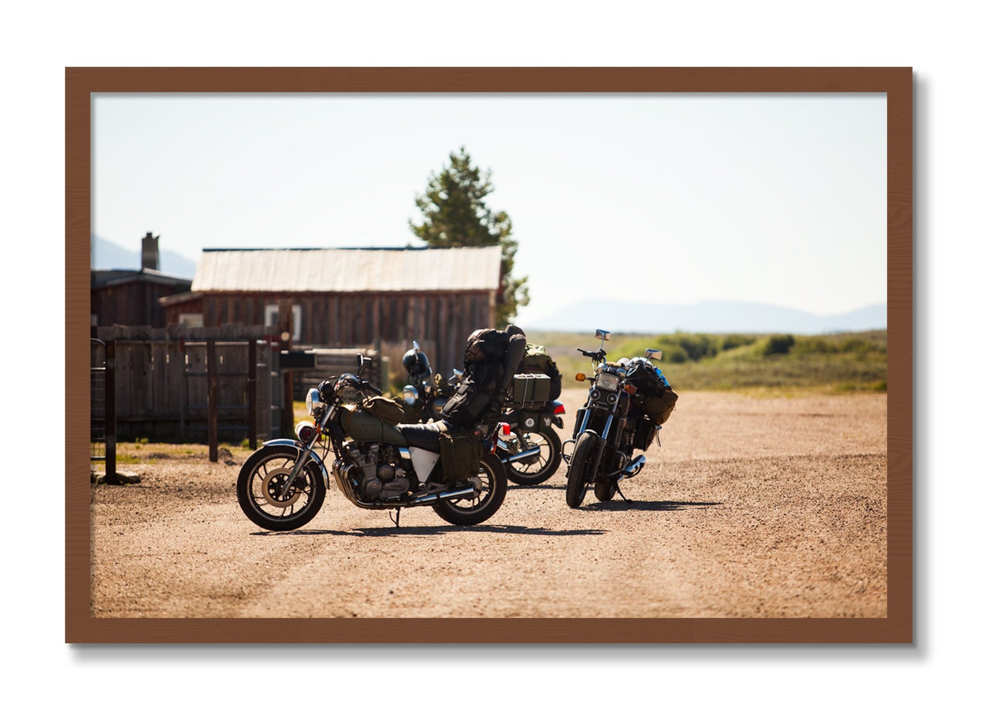 Framed photograph of Two Gallons by Dylan Ozanich, Walnut frame, Full Bleed