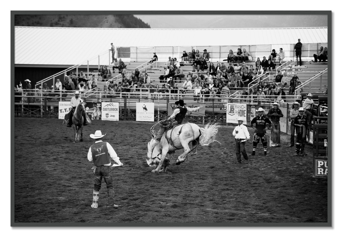Framed photograph of United States Rodeo by Dylan Ozanich, Grey frame, Full Bleed