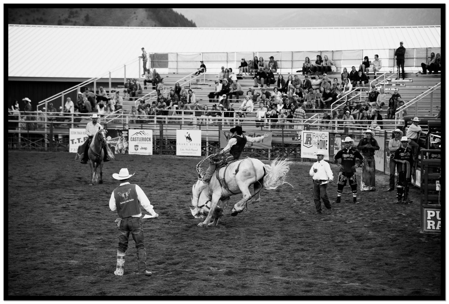 Framed photograph of United States Rodeo by Dylan Ozanich, Black frame, Full Bleed