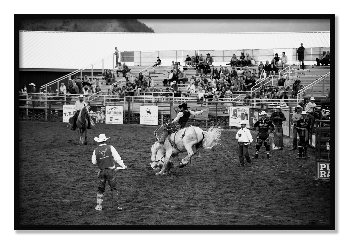 Framed photograph of United States Rodeo by Dylan Ozanich, Black frame, Full Bleed