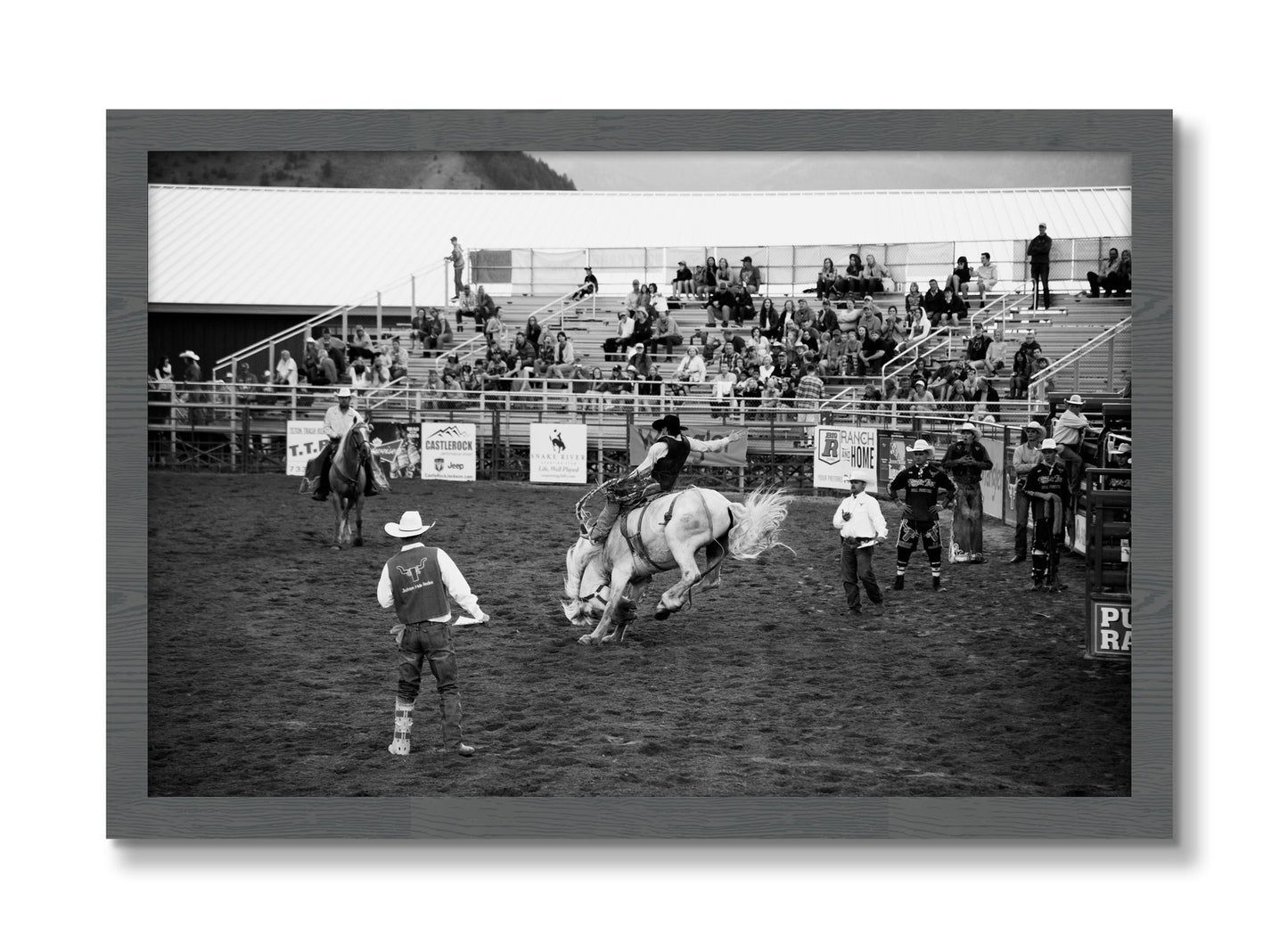 Framed photograph of United States Rodeo by Dylan Ozanich, Grey frame, Full Bleed