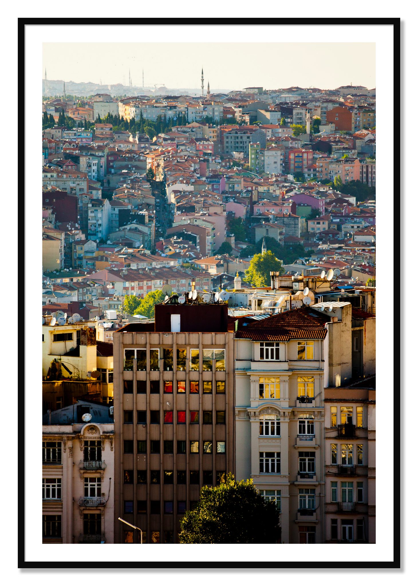 Framed photograph of Urban Color by Dylan Ozanich, Black frame, Borders