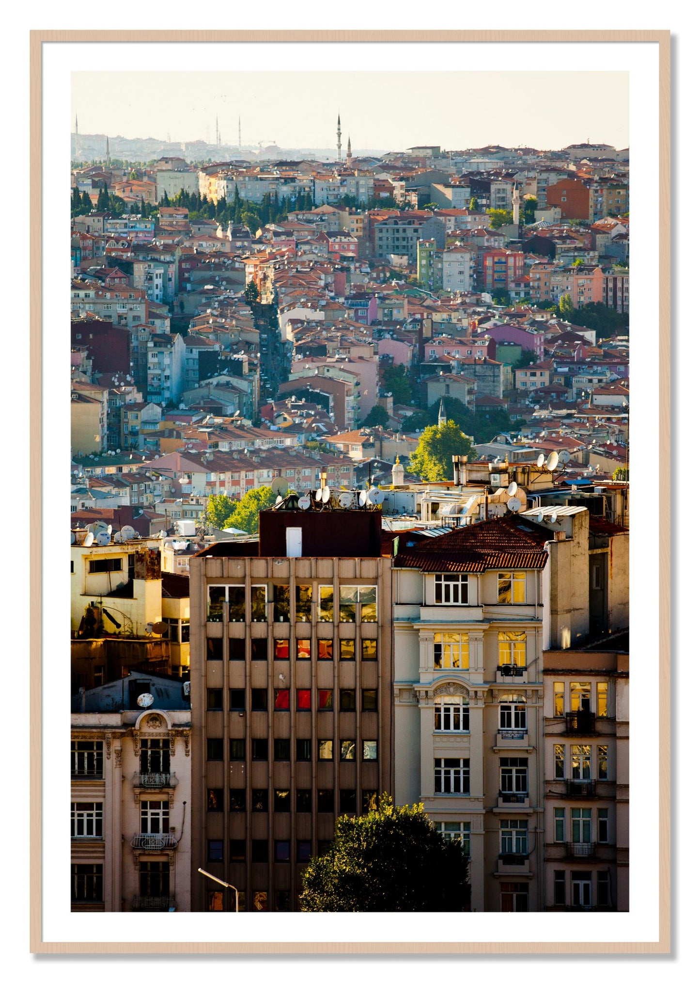 Framed photograph of Urban Color by Dylan Ozanich, Maple frame, Borders