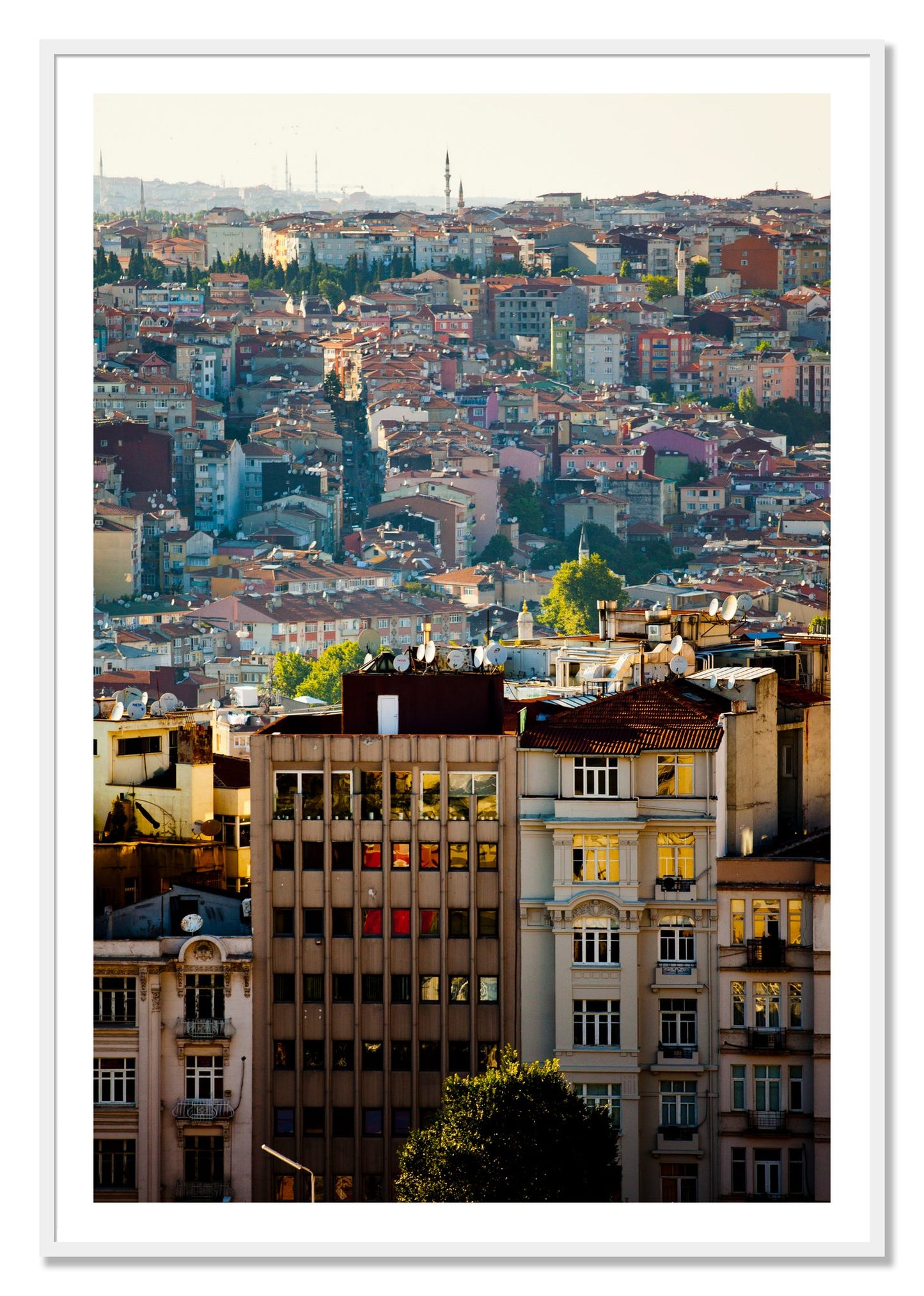 Framed photograph of Urban Color by Dylan Ozanich, White frame, Borders