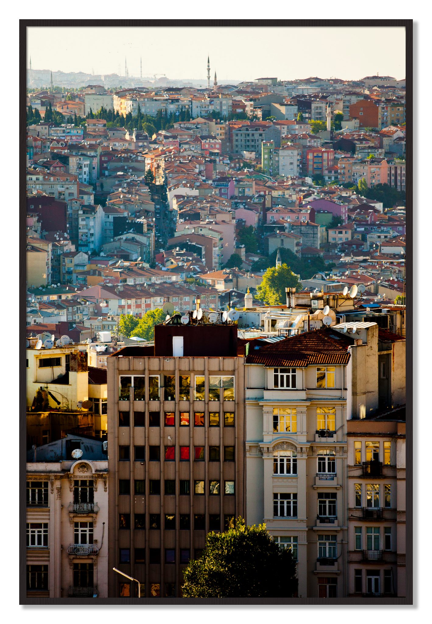Framed photograph of Urban Color by Dylan Ozanich, Black Walnut frame, Full Bleed