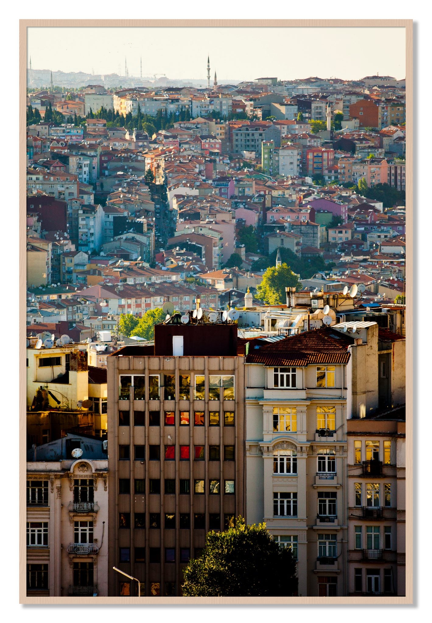 Framed photograph of Urban Color by Dylan Ozanich, Maple frame, Full Bleed