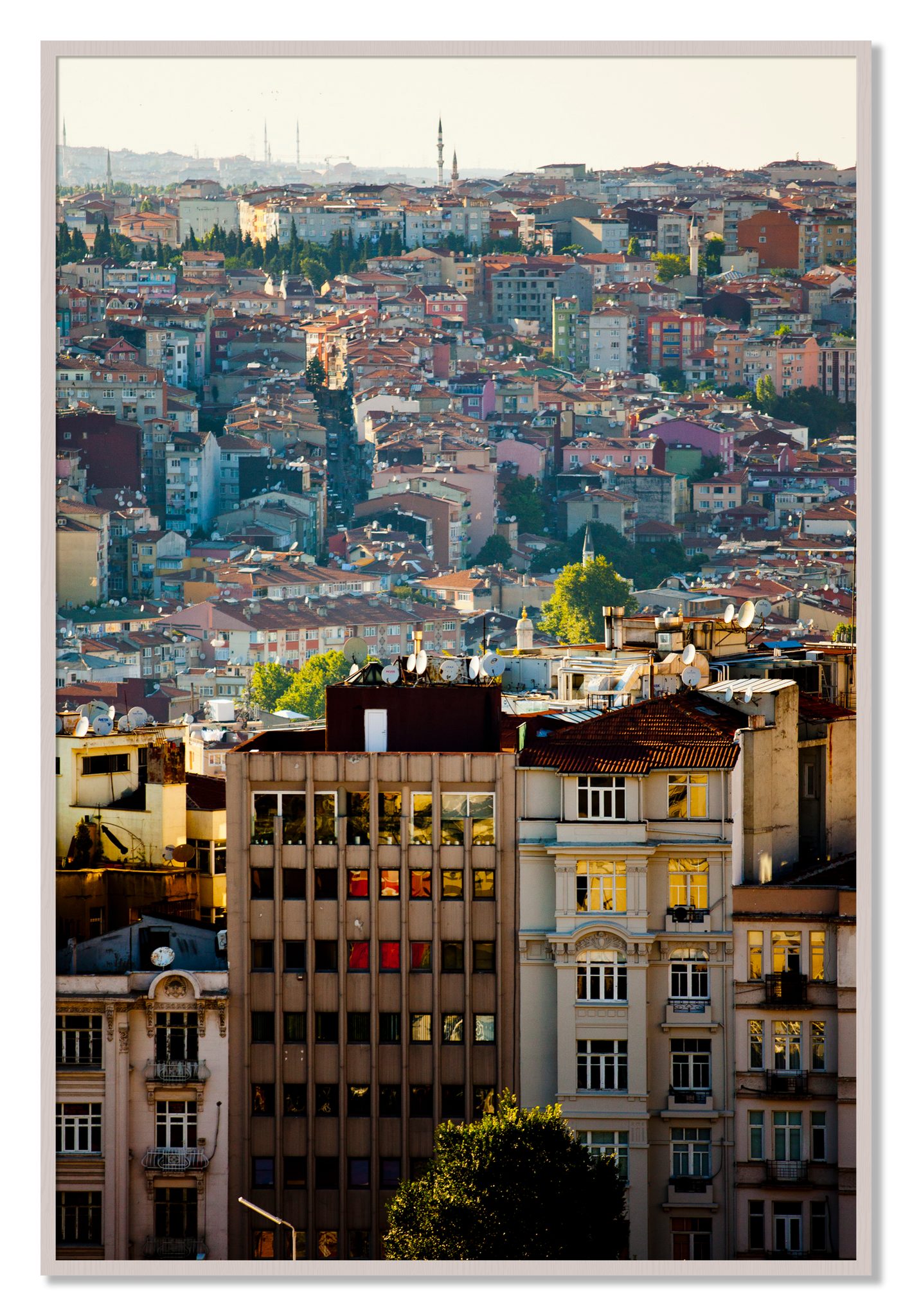 Framed photograph of Urban Color by Dylan Ozanich, White Maple frame, Full Bleed